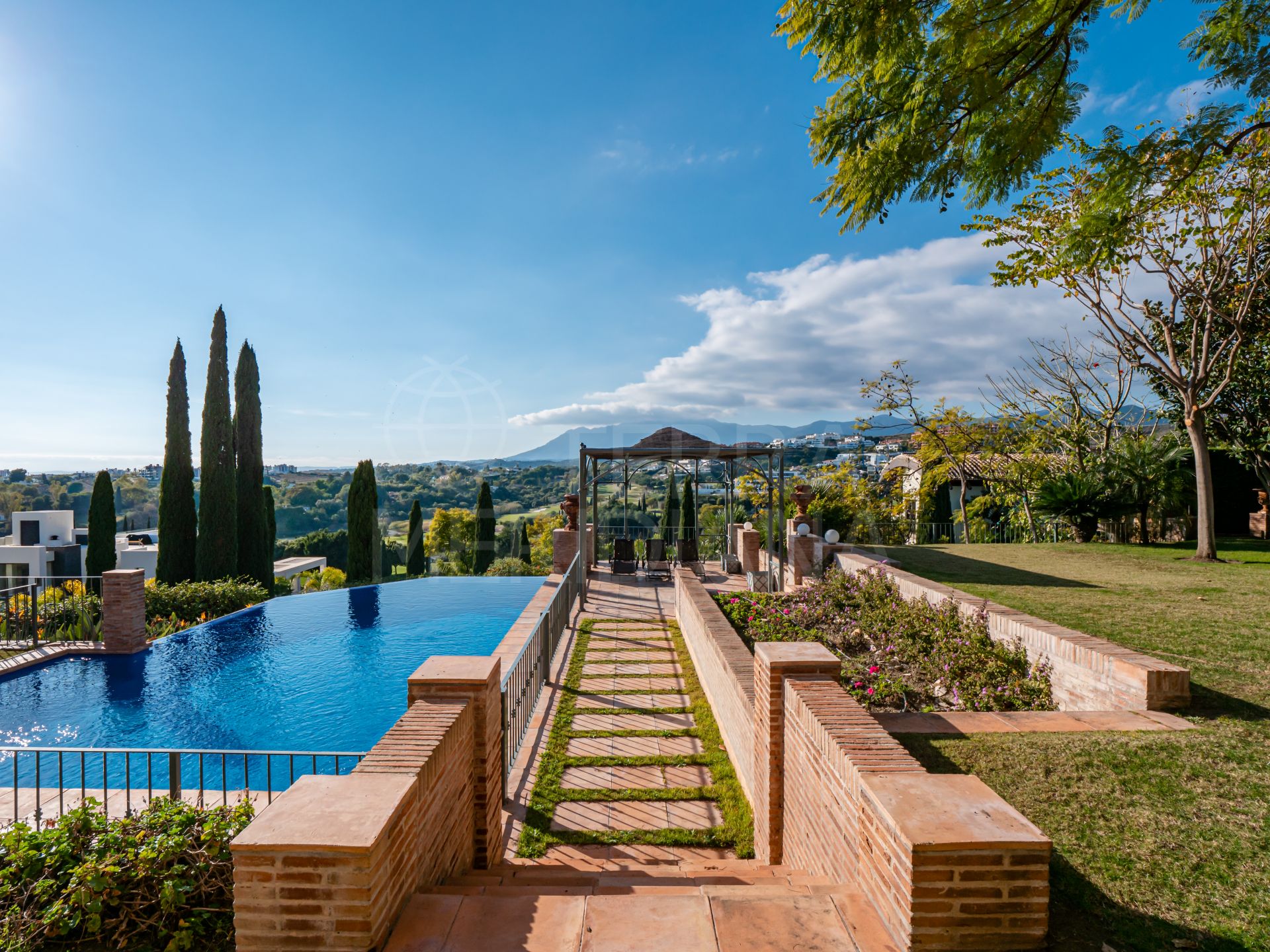 Luxury villa boasting Mediterranean elegance and style for sale in Los Flamingos Golf, Benahavis