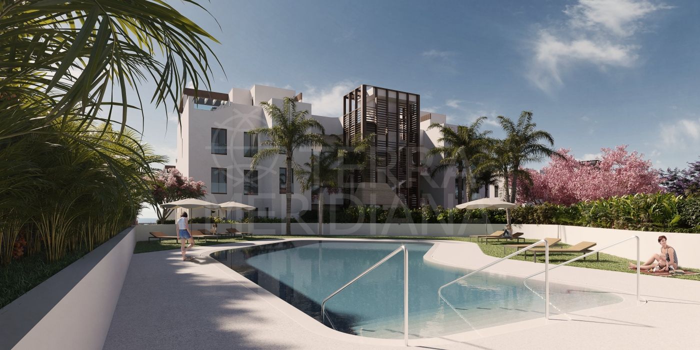 New ground floor apartment with private garden for sale in NINETEEN41, Estepona New Golden Mile