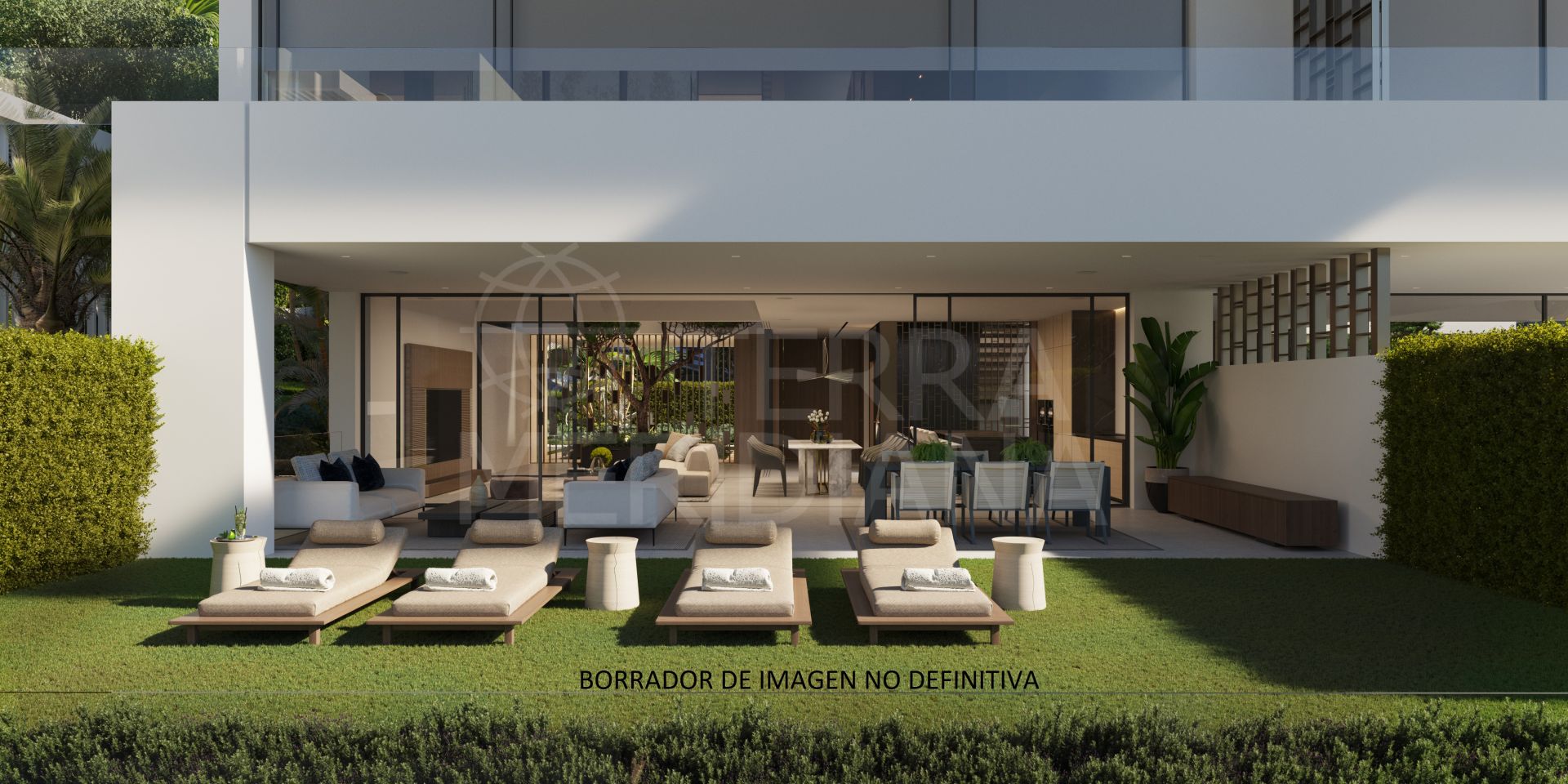 Nueva casa adosada con un impresionante patio en venta en Vilas6, Atalaya de Rio Verde, Nueva Andalucia, Marbella
