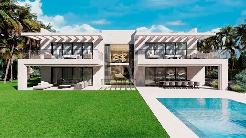 Villa de luxe sur plan avec vue imprenable sur la mer à vendre à Paraiso Alto, Benahavis