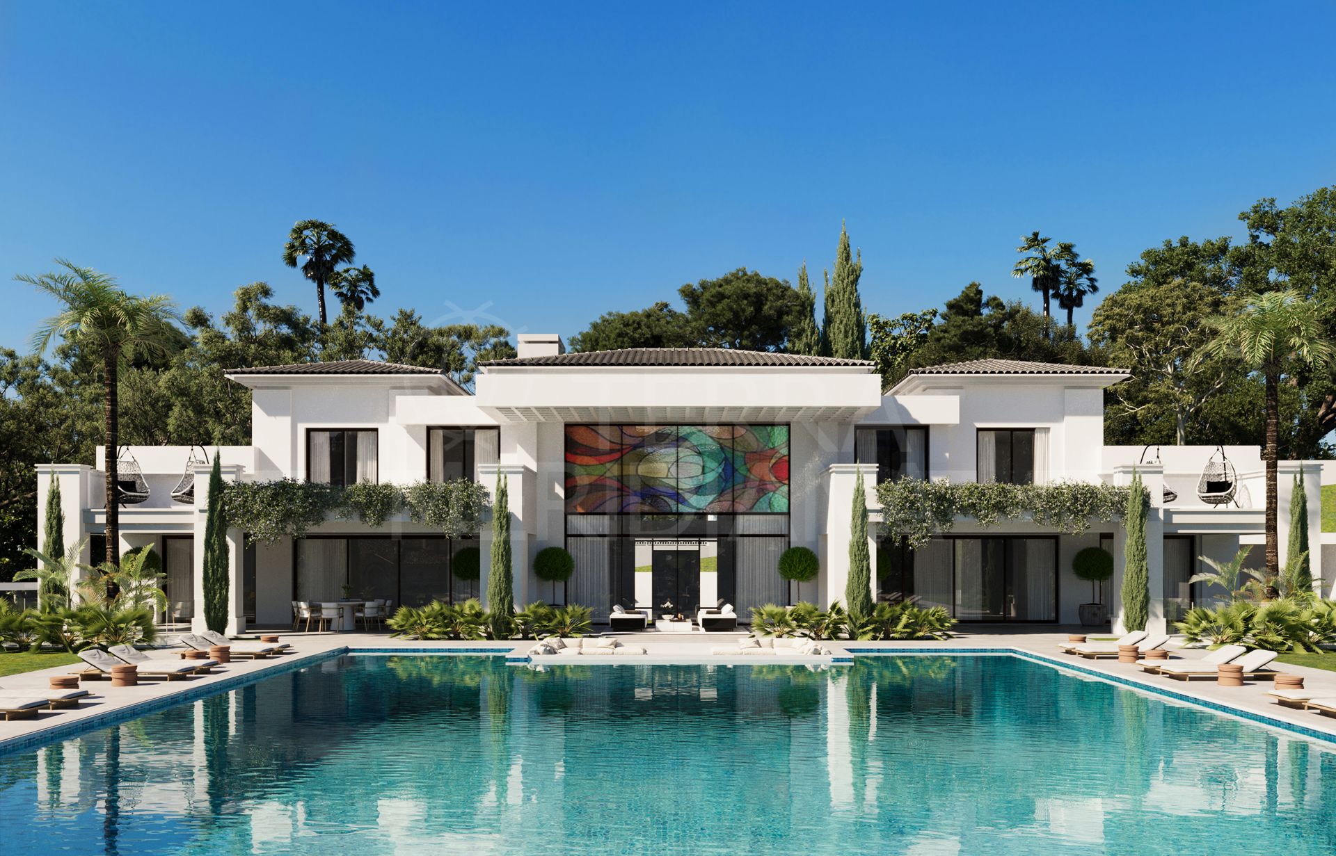 Paradis du golf en première ligne : Spectaculaire villa de luxe à vendre à Los Flamingos Golf, Benahavis