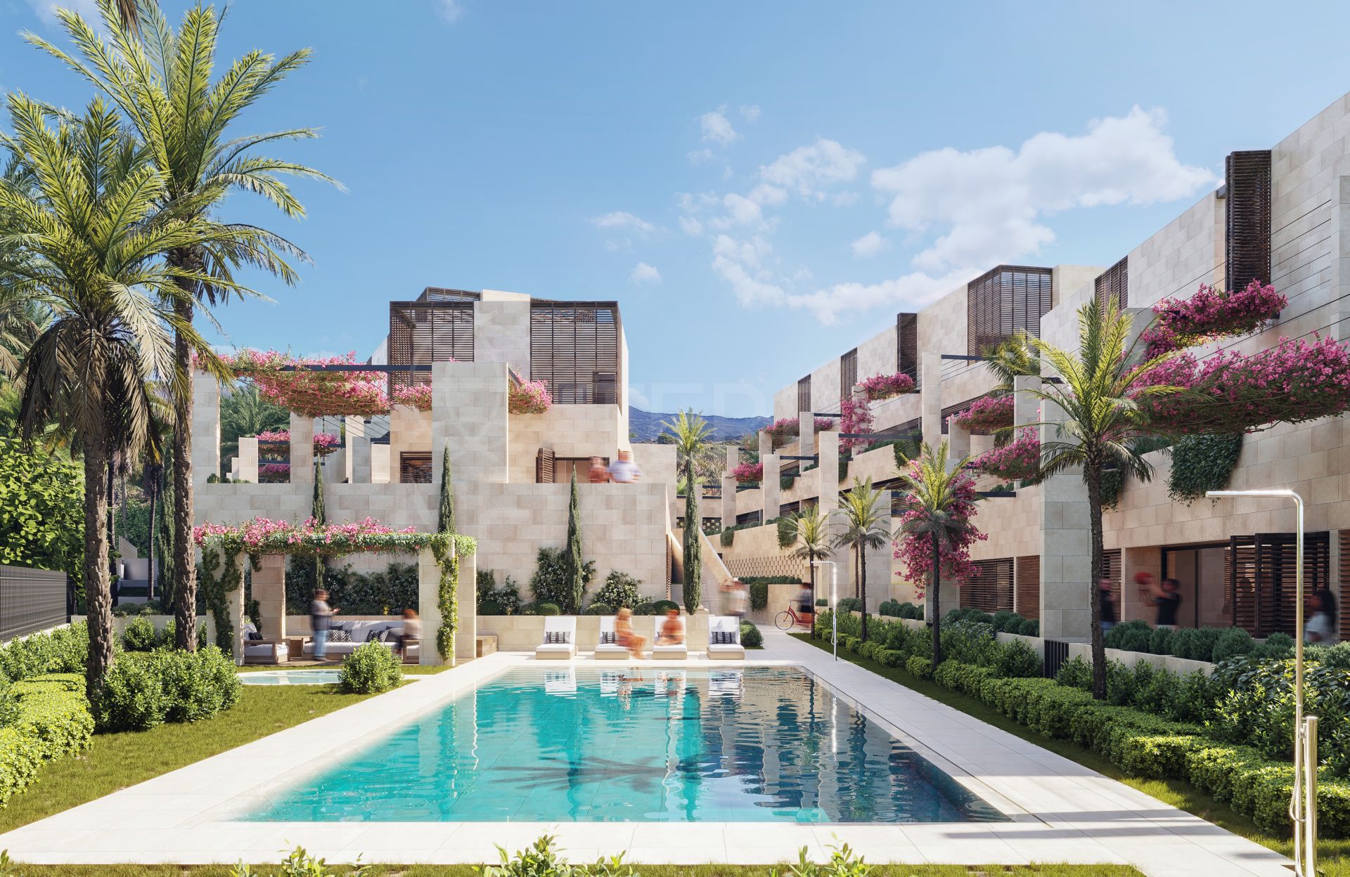 Appartement au rez-de-chaussée hors plan avec 2 chambres et vue sur la mer à vendre à Estepona New Golden Mile
