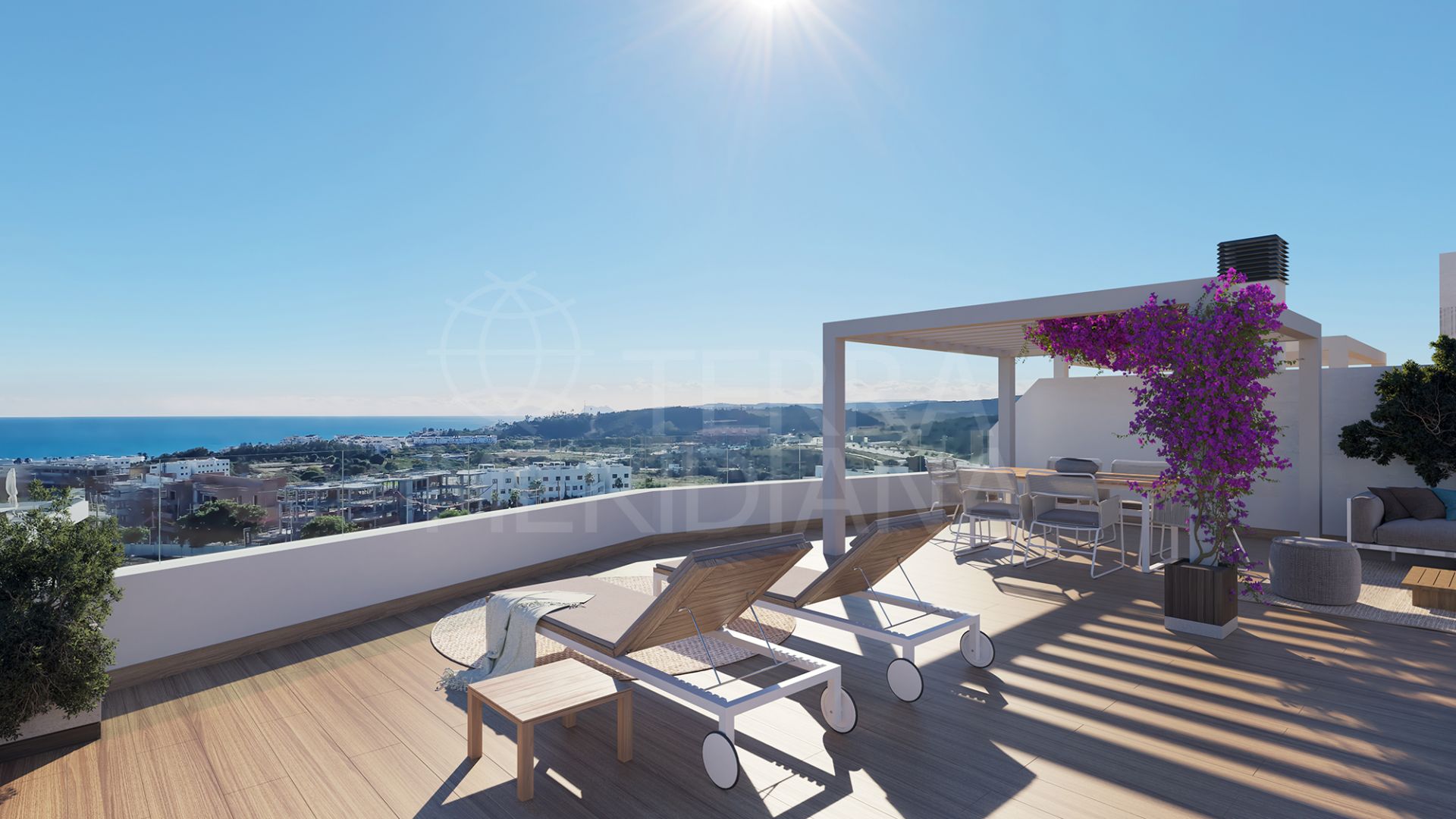 Superbe penthouse moderne avec vue panoramique sur la mer à La Gaspara