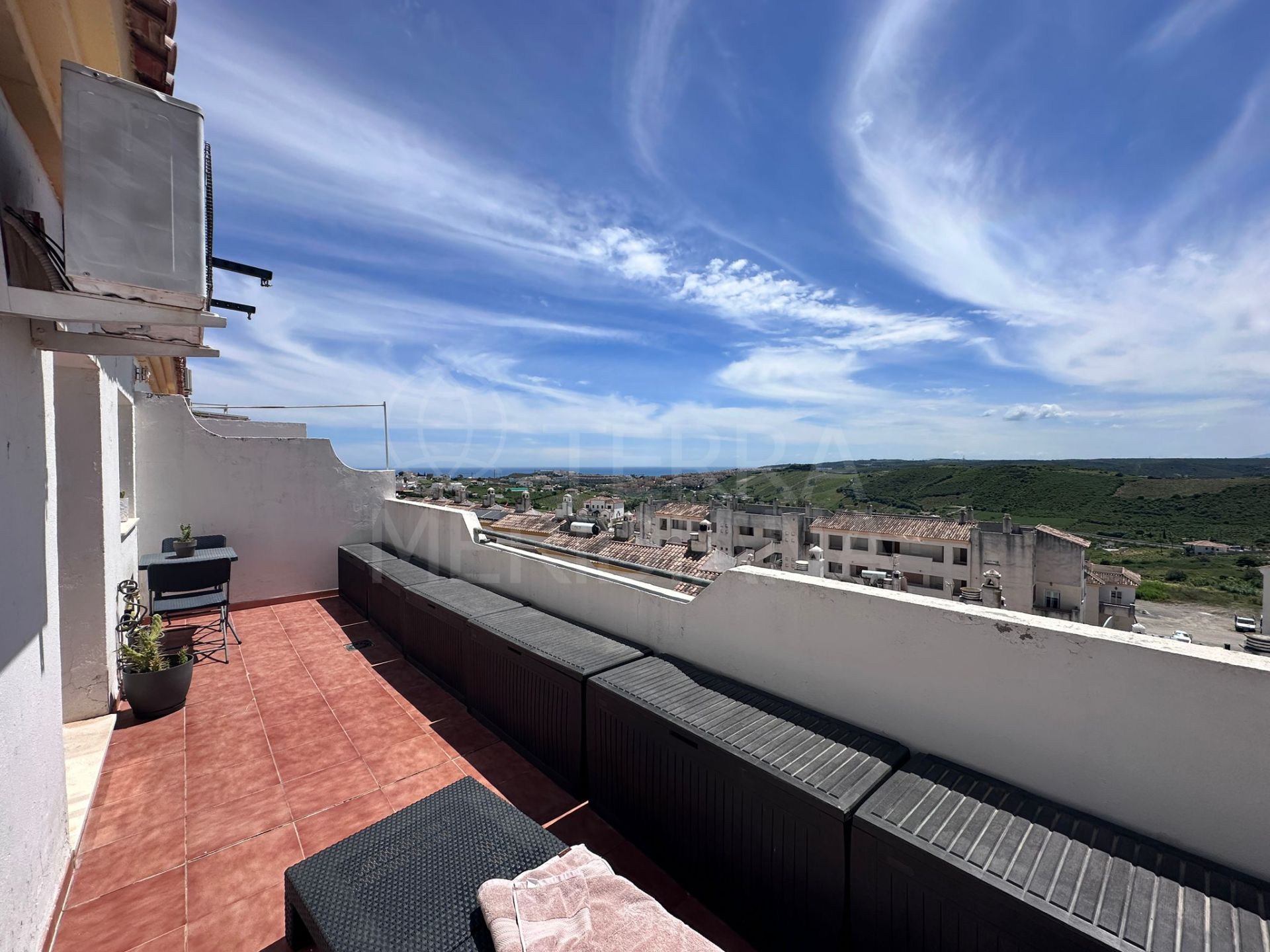 Beautiful 1 bedroom penthouse apartment with panoramic sea views for sale in Manilva