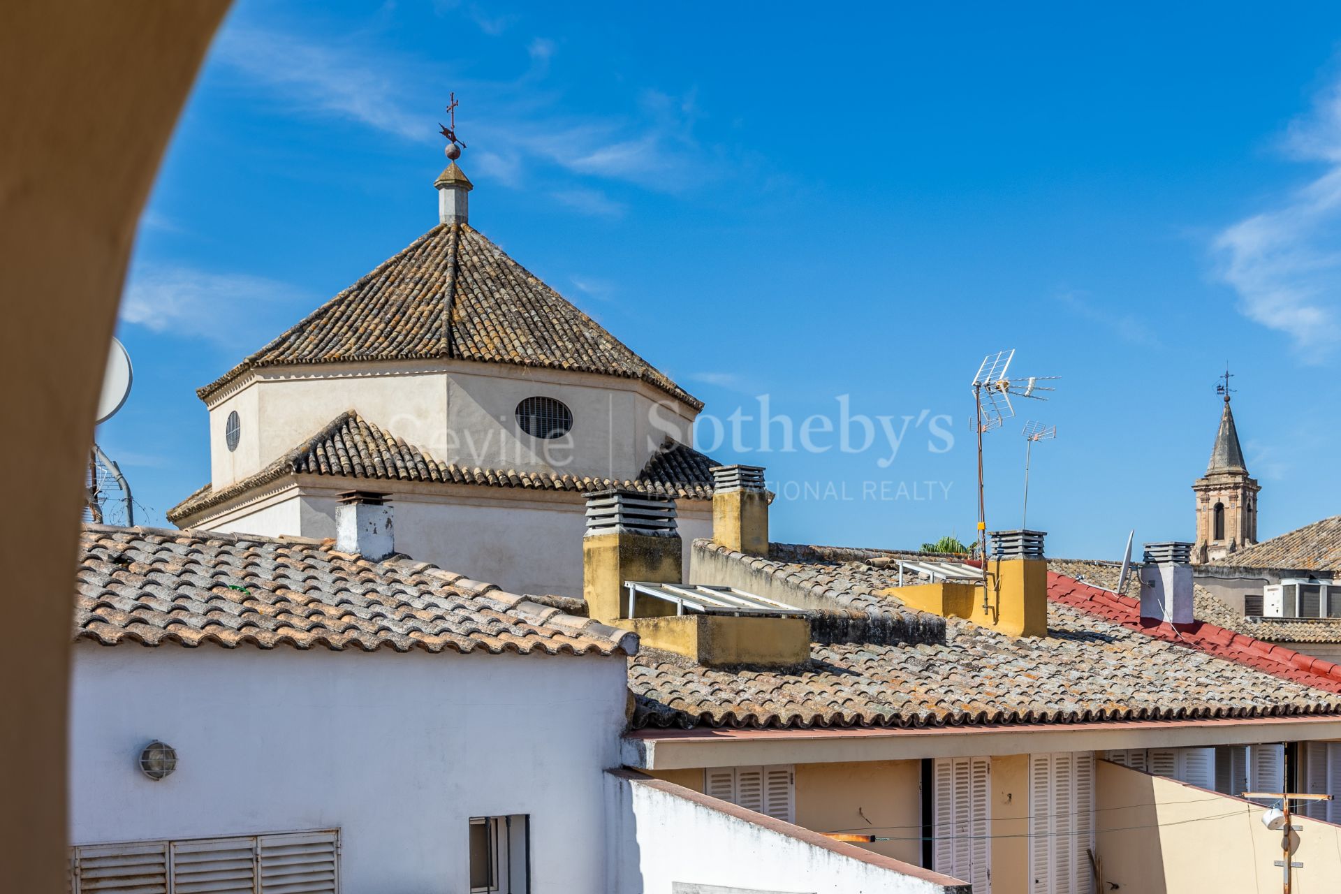 Vivienda singular con terraza y piscina con vistas al Palacio de los Marqueses de la Algaba