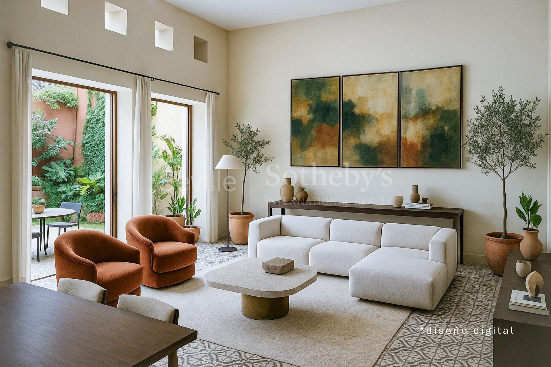 Exclusive family home with regionalist-style courtyard in the heart of Nervión