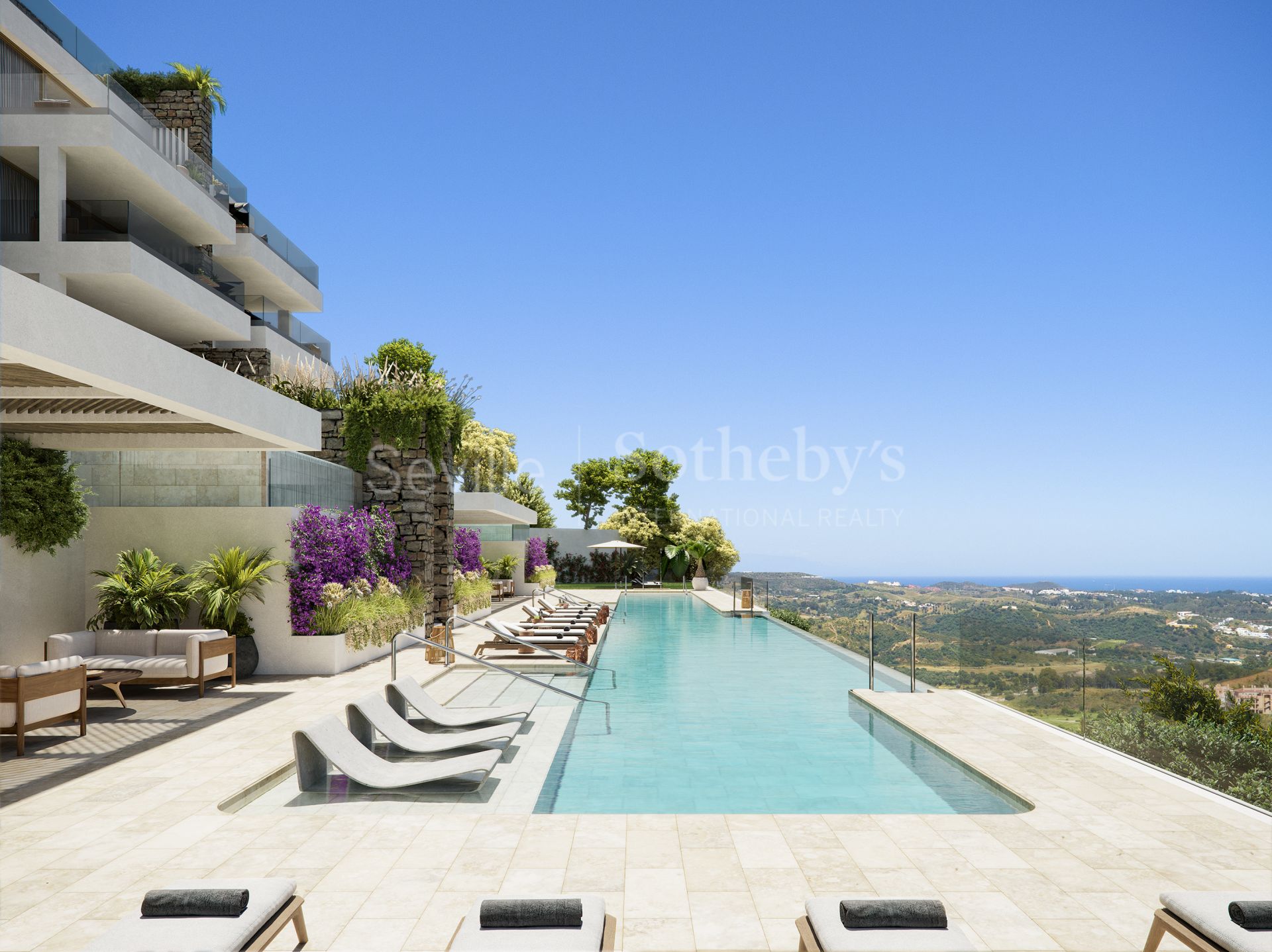 Two-Bedroom Apartment with Sea Views, Spacious Terrace, and Private Pool