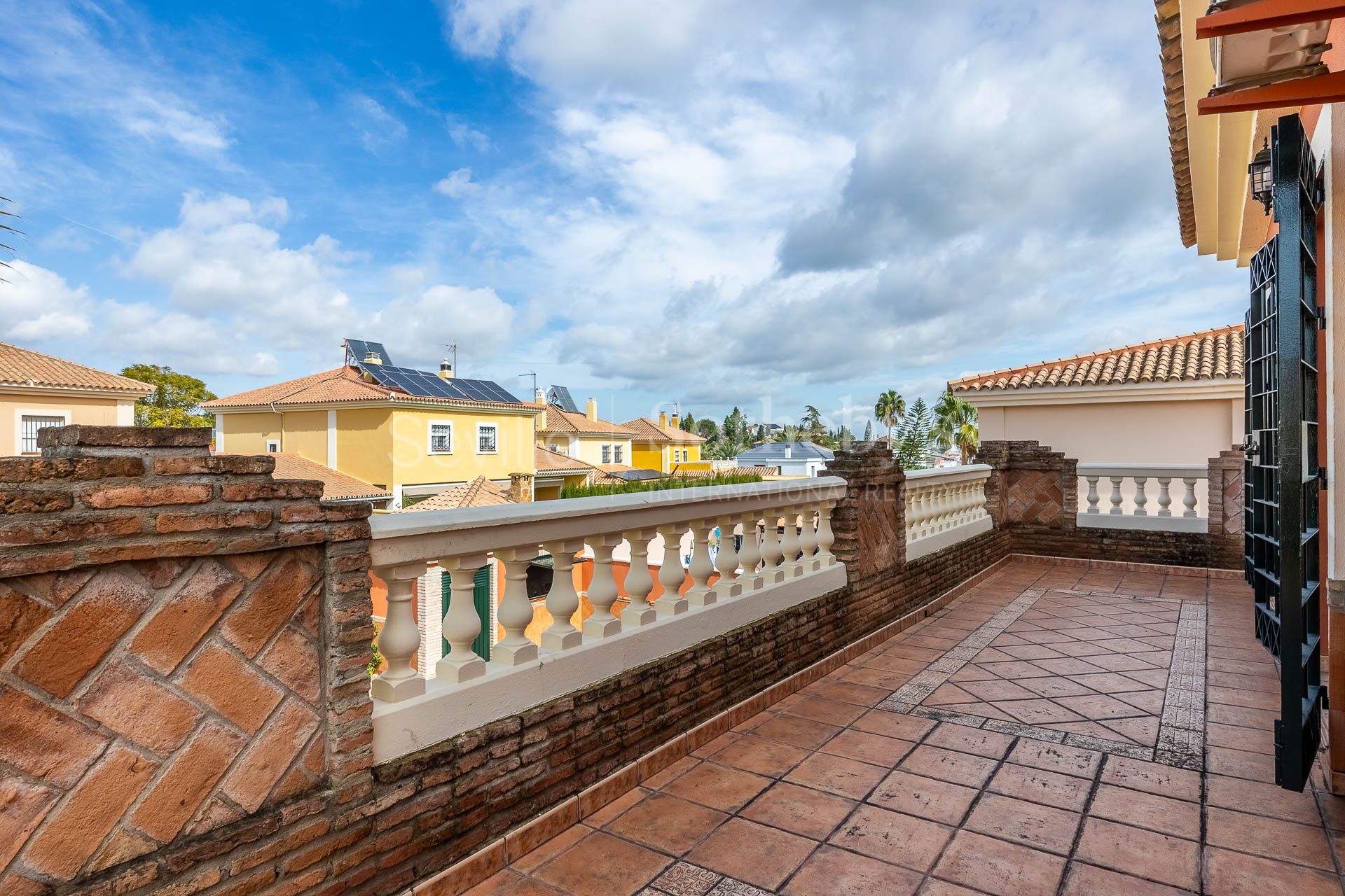 Two-story detached house with pool.