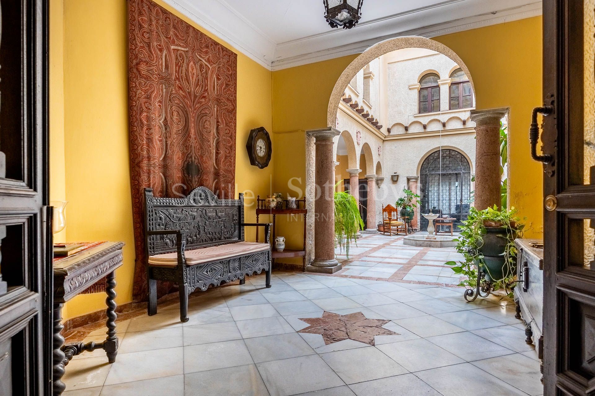 Historic palace house with courtyard in Andújar