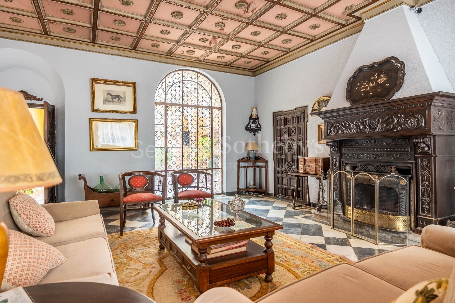 Historic palace house with courtyard in Andújar