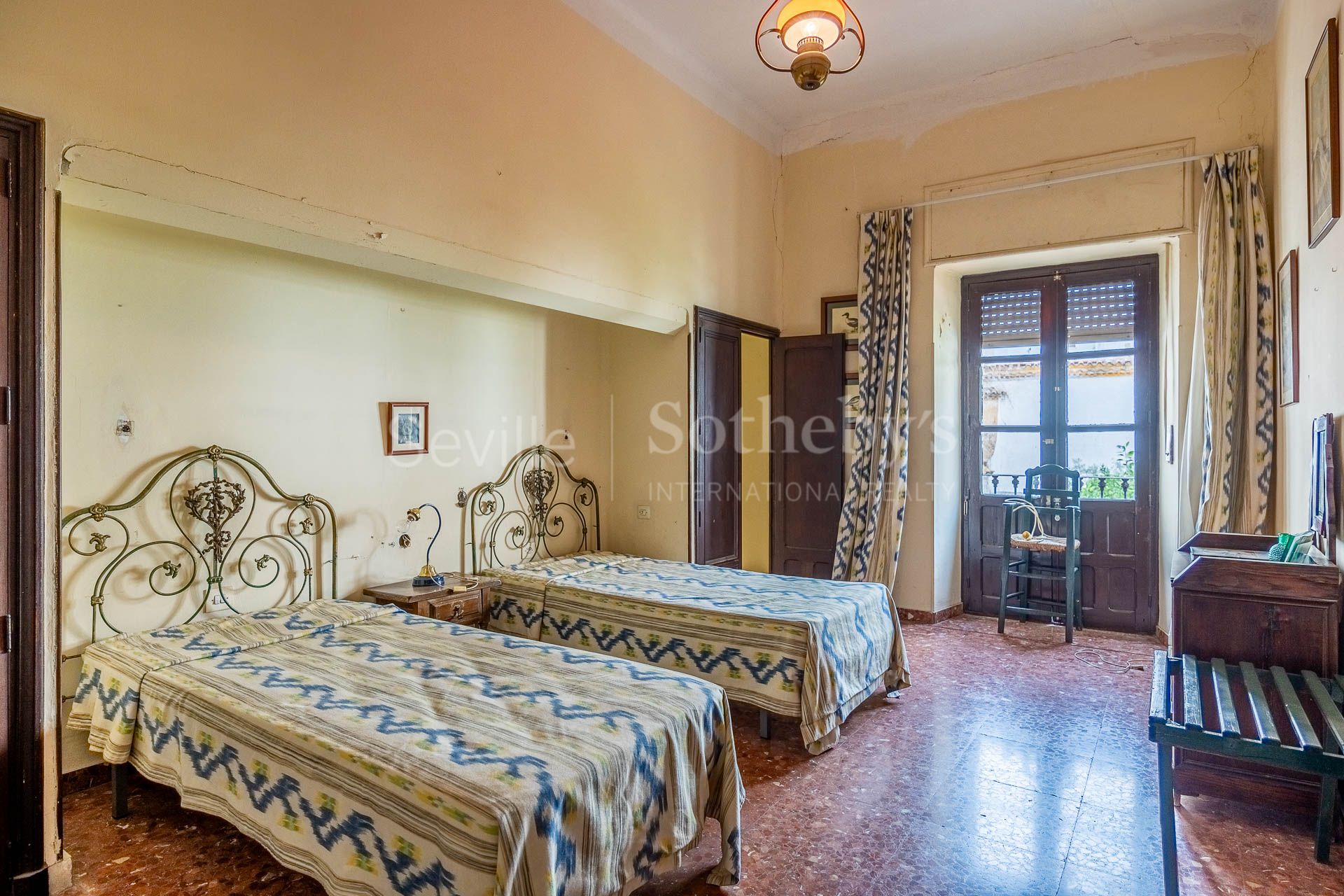 Historic palace house with courtyard in Andújar