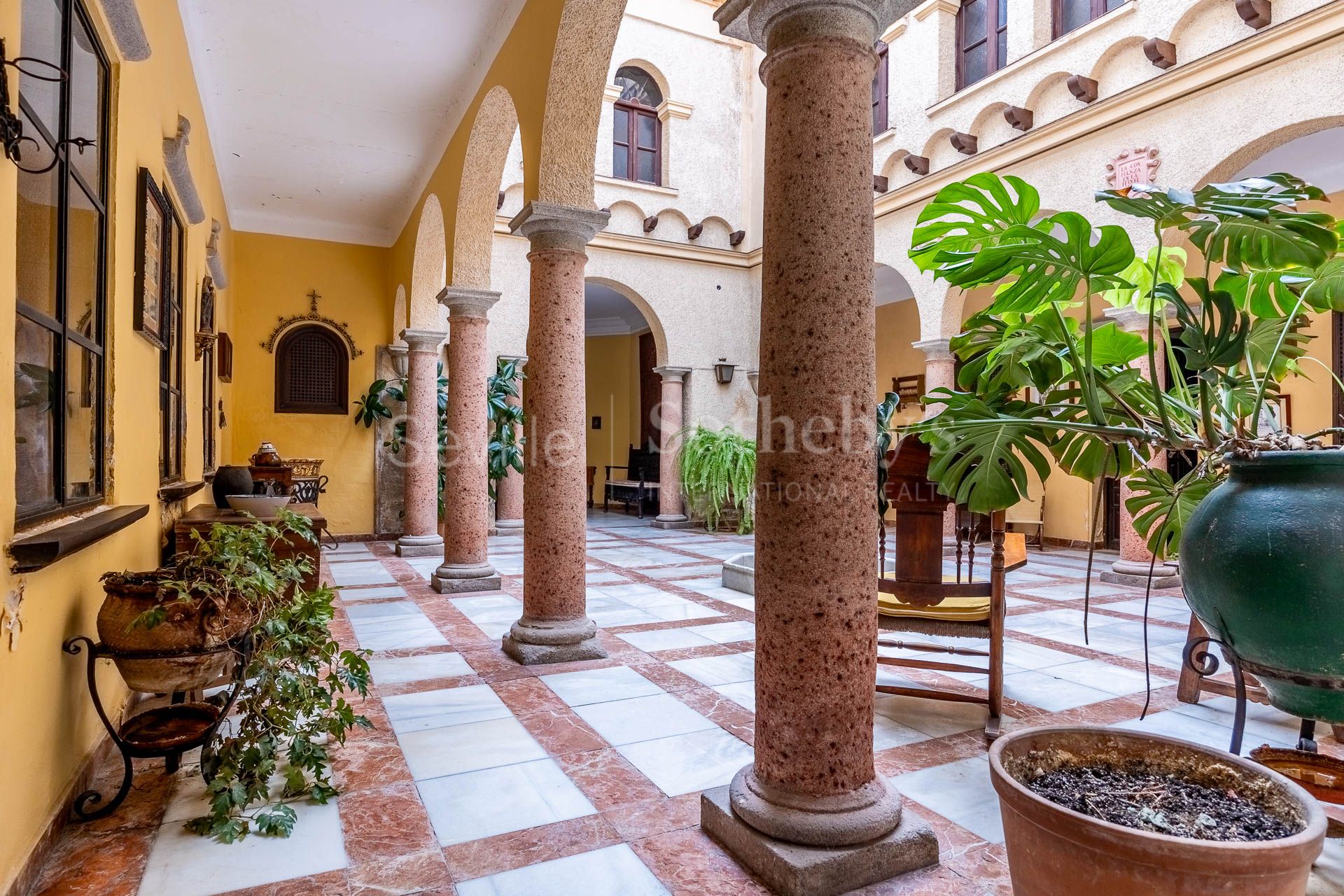 Historic palace house with courtyard in Andújar