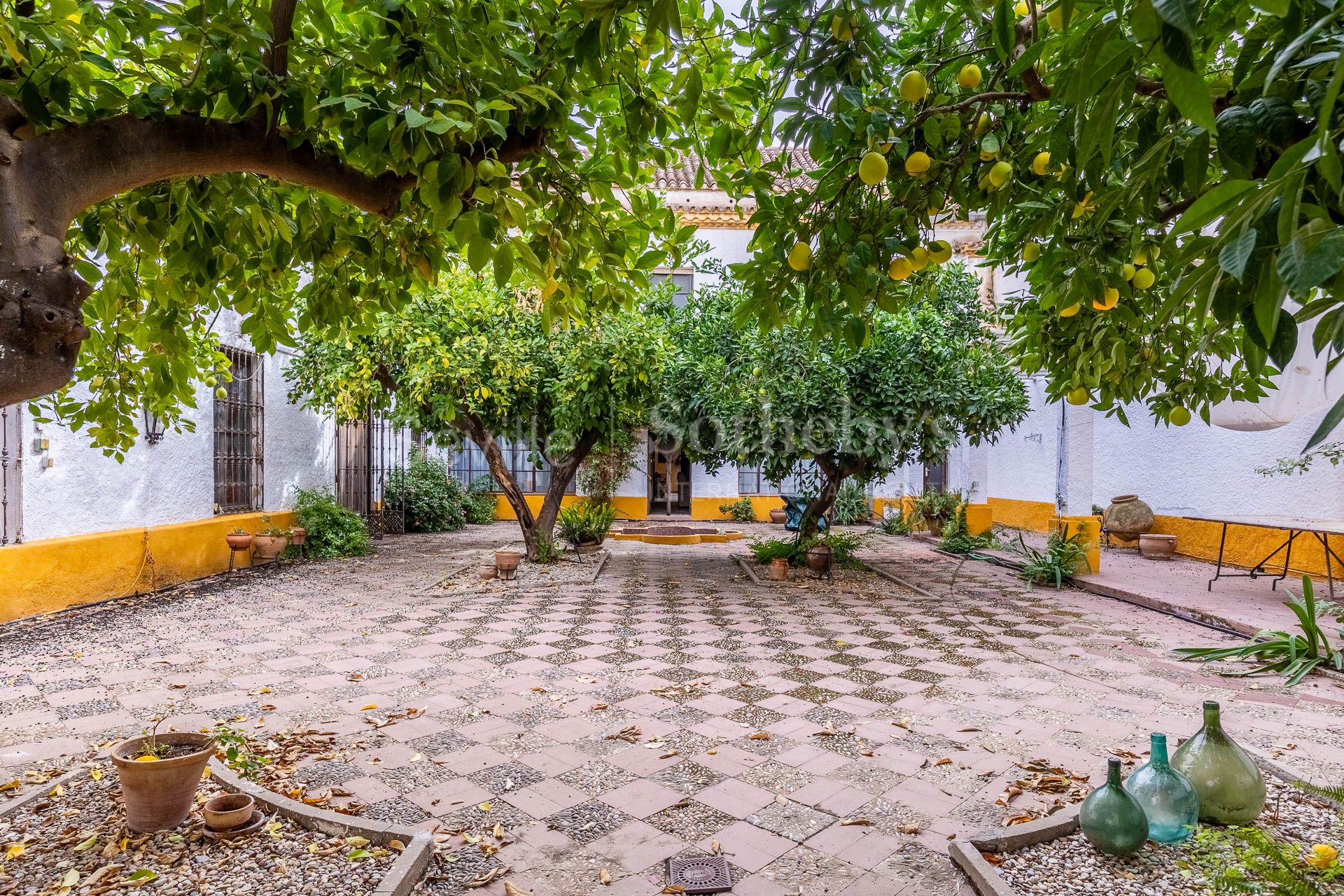 Historic palace house with courtyard in Andújar