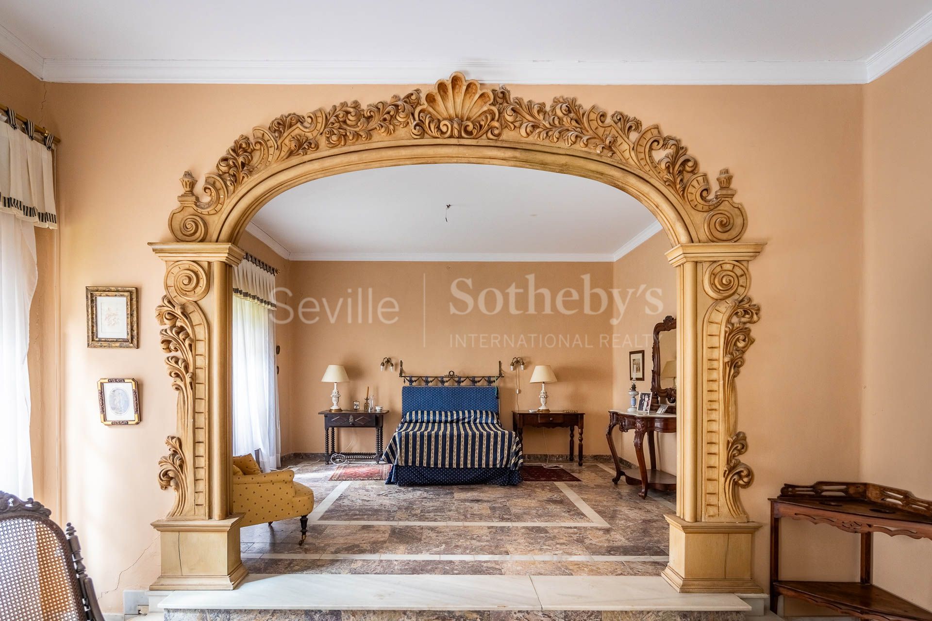 Historic palace house with courtyard in Andújar