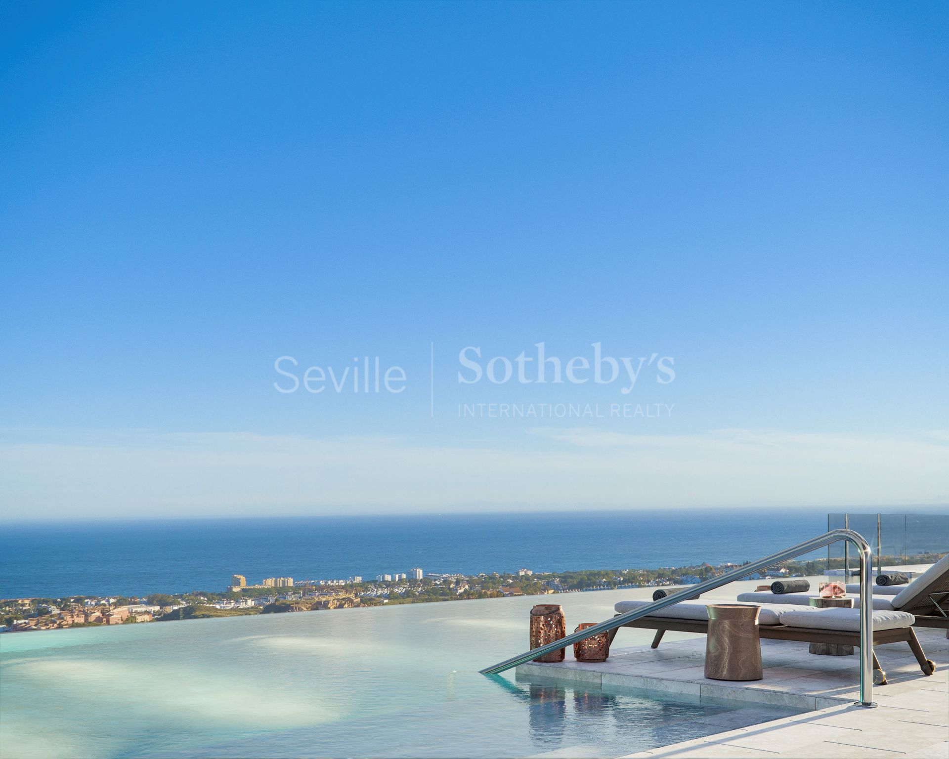 Apartamento con vistas al mar con amplia terraza y piscina privada