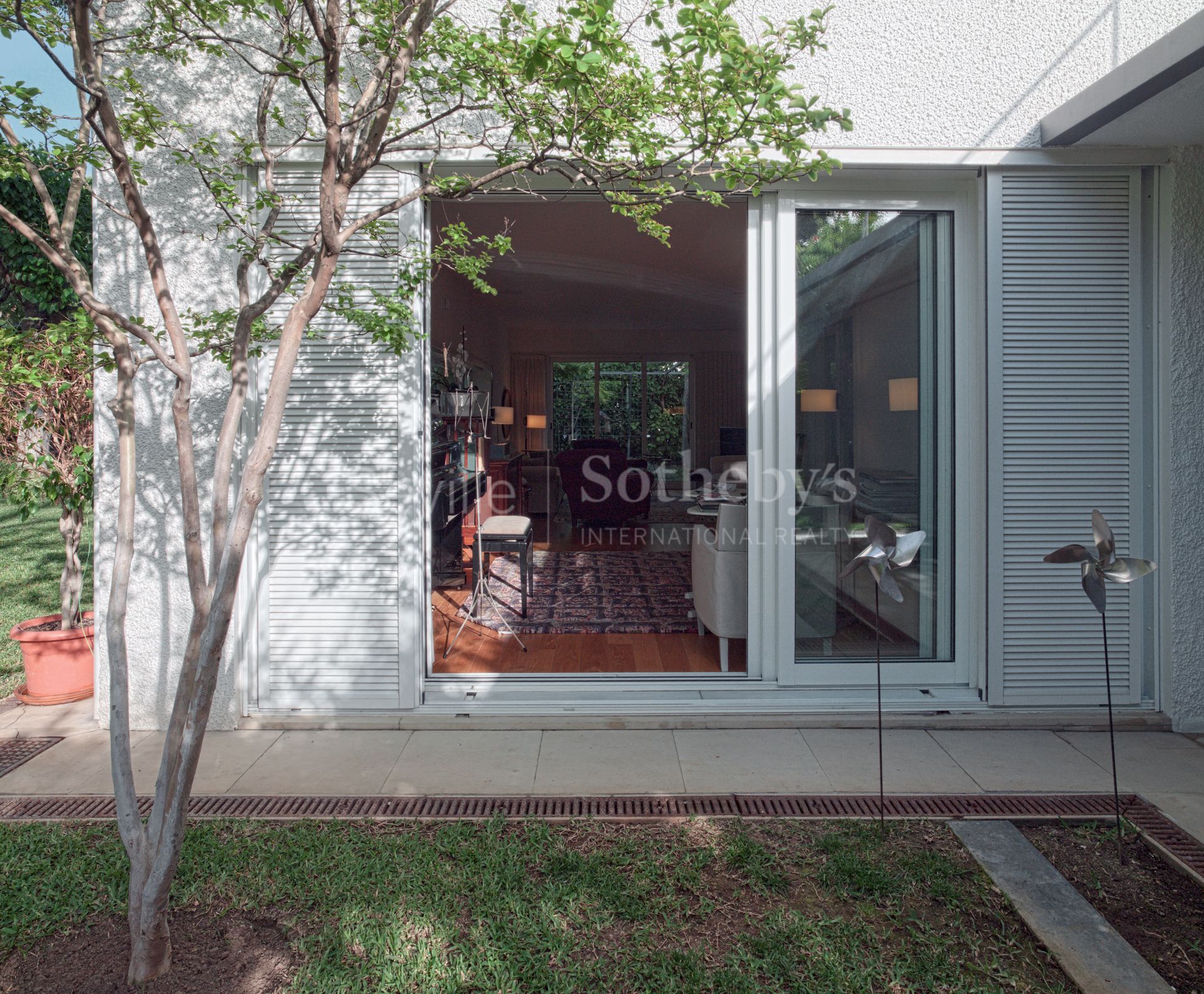 Two-storey house with garden