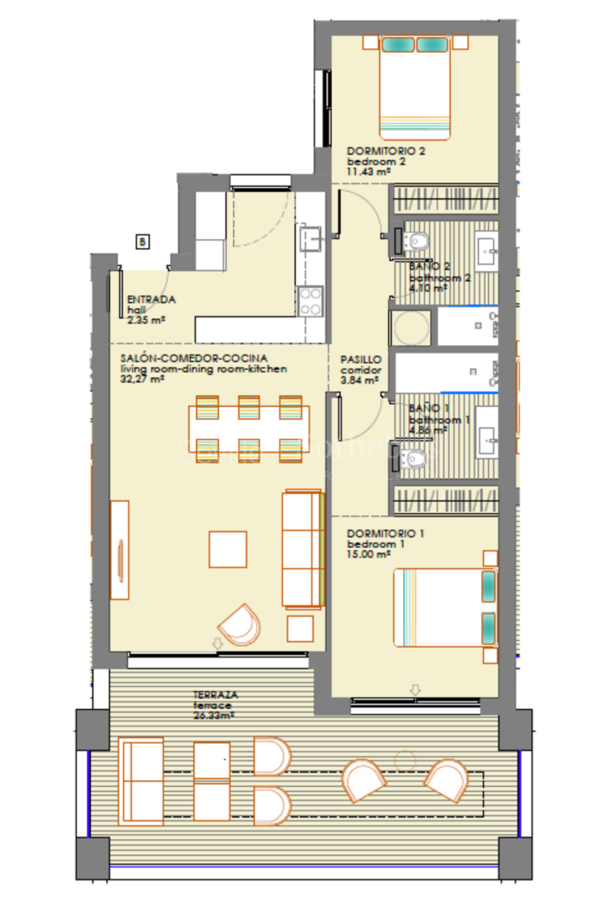 Singular vivienda de 2 dormitorios en Estepona West