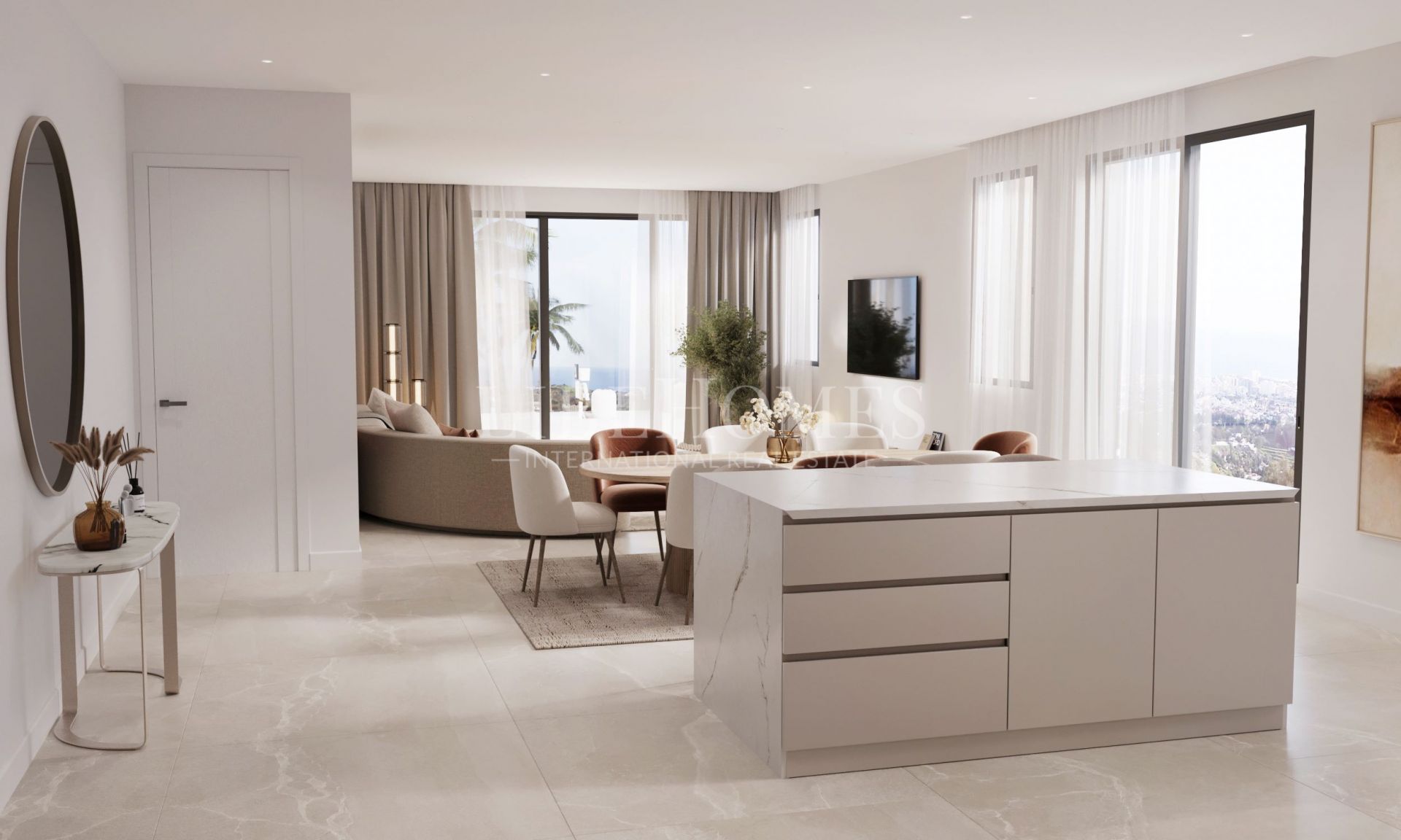 Apartamento de obra nueva, vistas al mar, Nueva Milla de Oro, Estepona