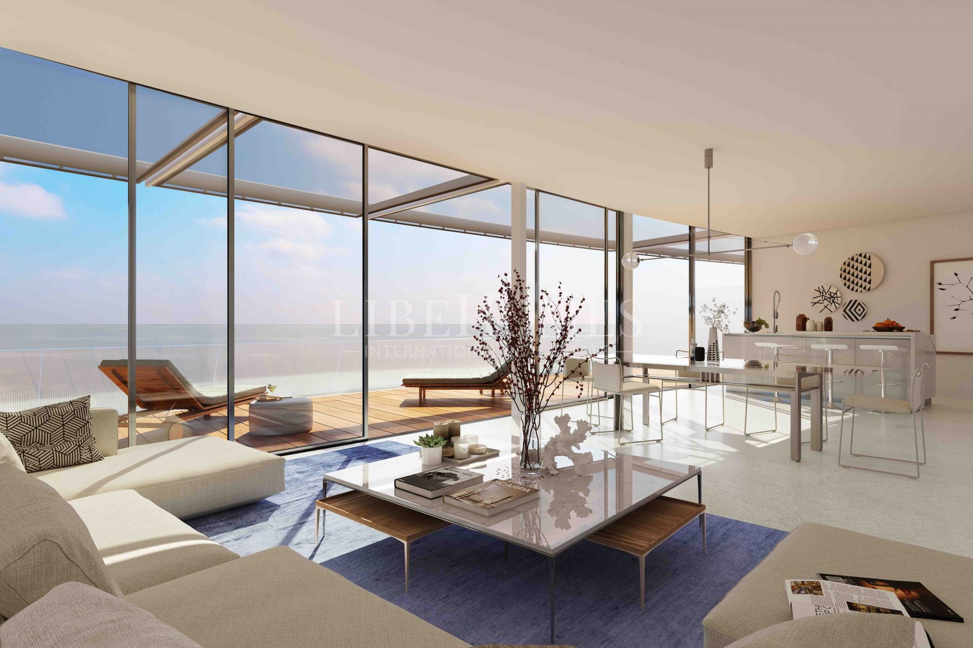 Penthouses luxe, nouveau complexe directement sur la plage, Estepona