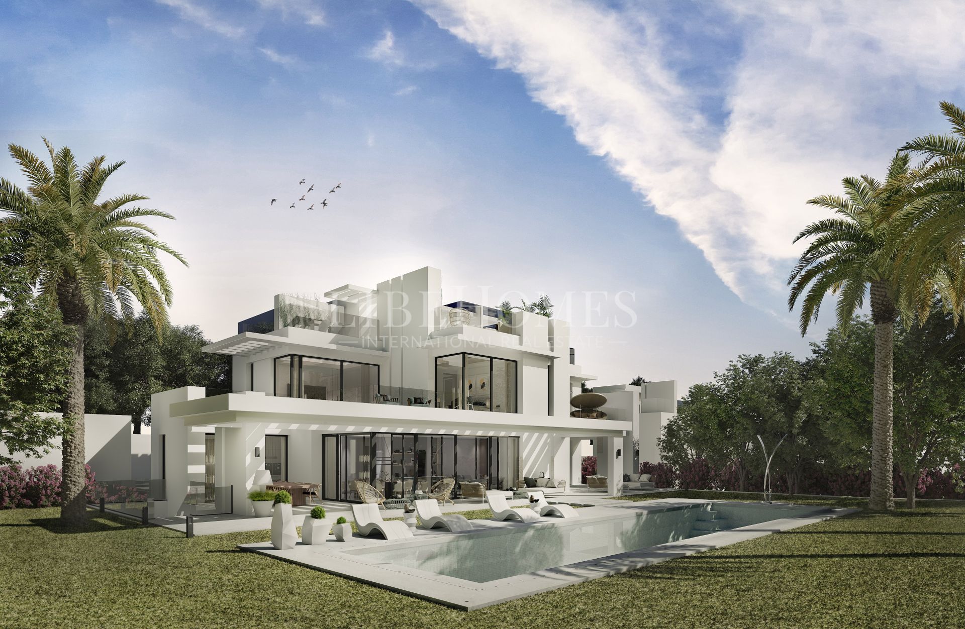 New modern-style villa in Los Flamingos Golf, Benahavis