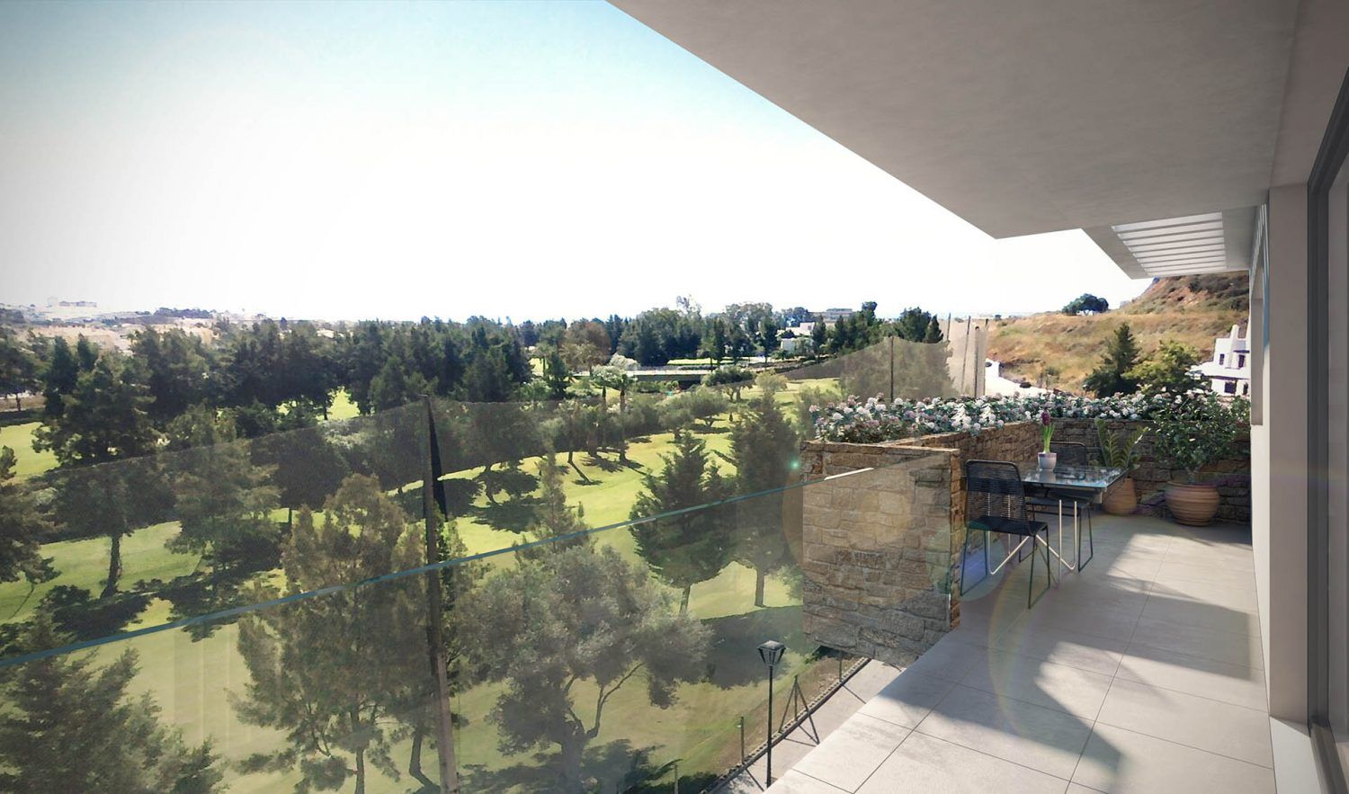 2 bedroom penthouse for sale next to golf in Mijas Costa