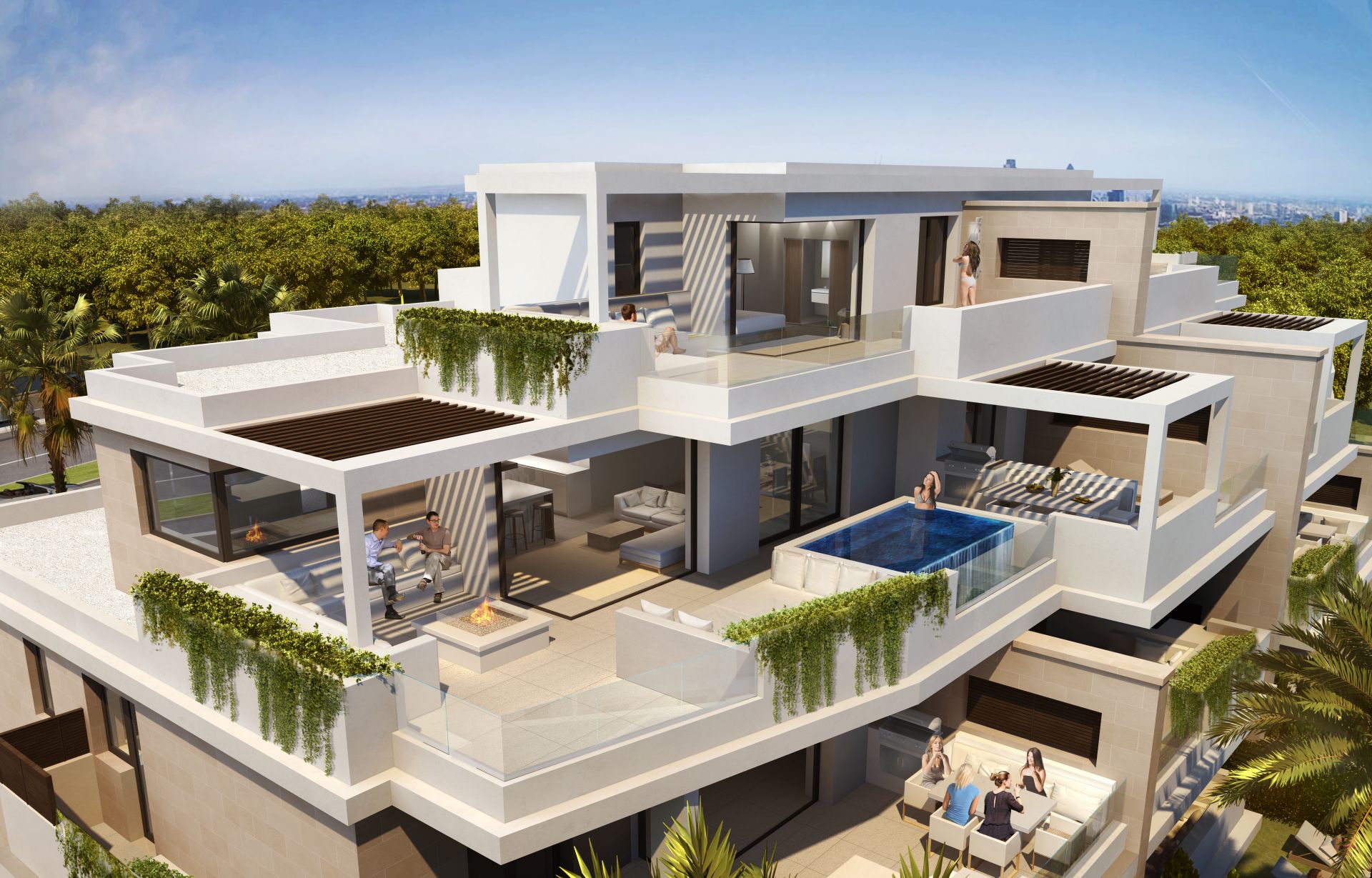 New off plan project of apartments and penthouses in Estepona