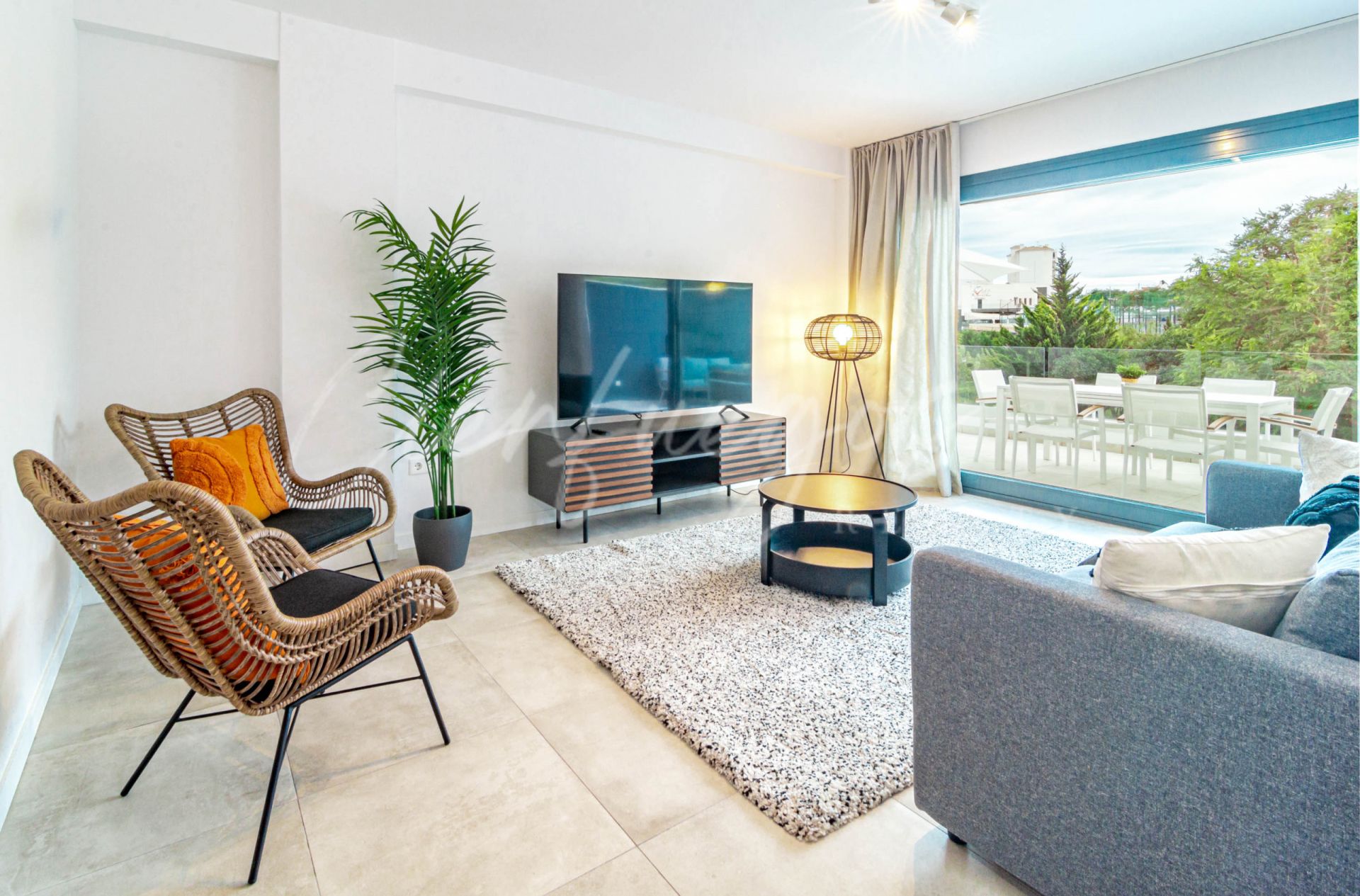 Contemporary Two-Bedroom Apartment with Expansive Terrace and Resort ...