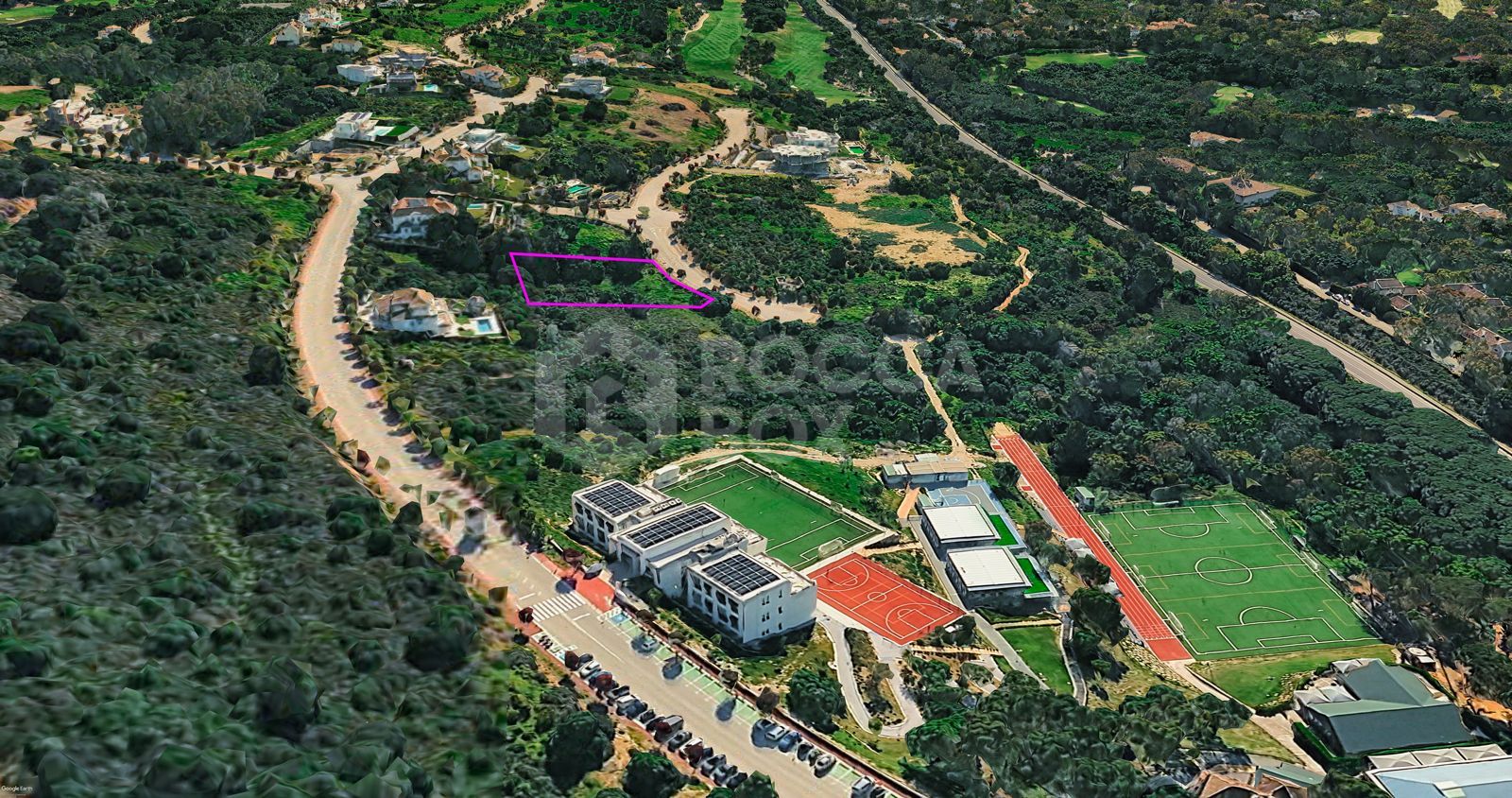 Large south-facing plot with sea views