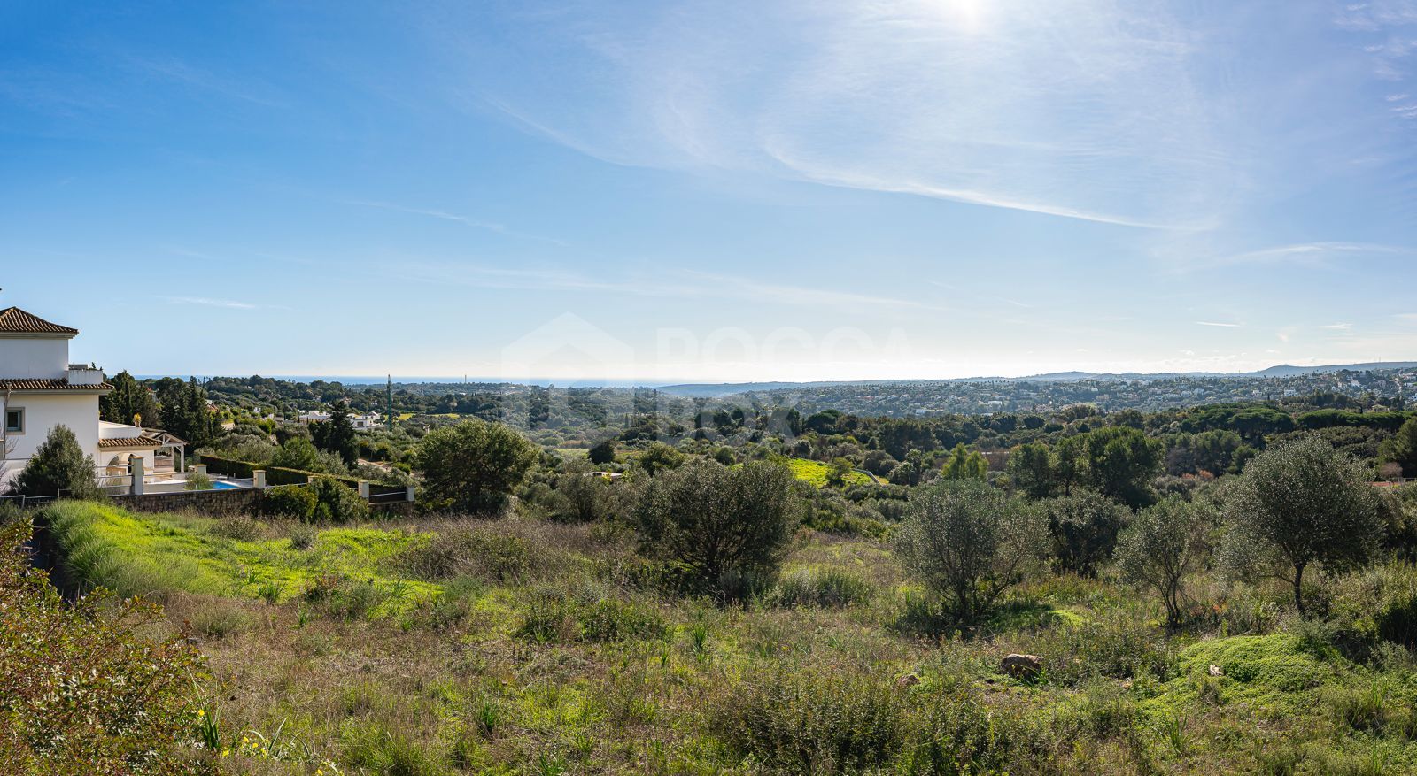 Large south-facing plot with sea views
