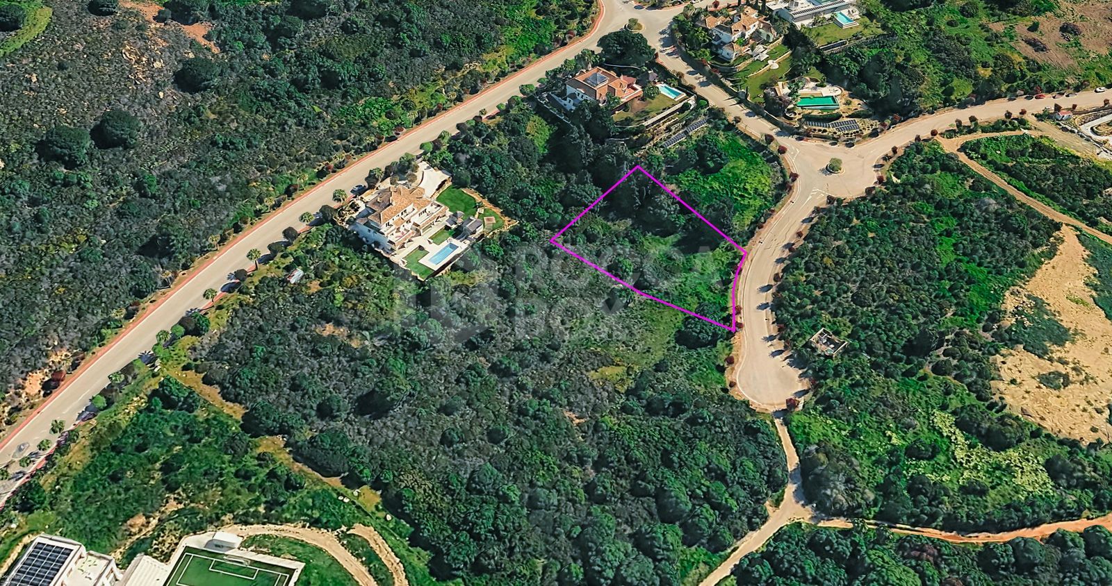 Large south-facing plot with sea views