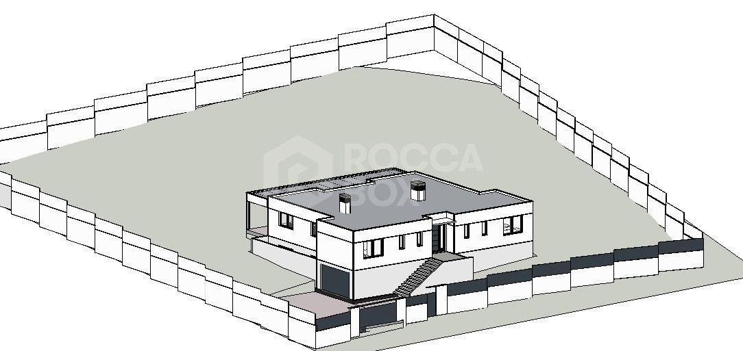 Large south-facing plot with mountain views