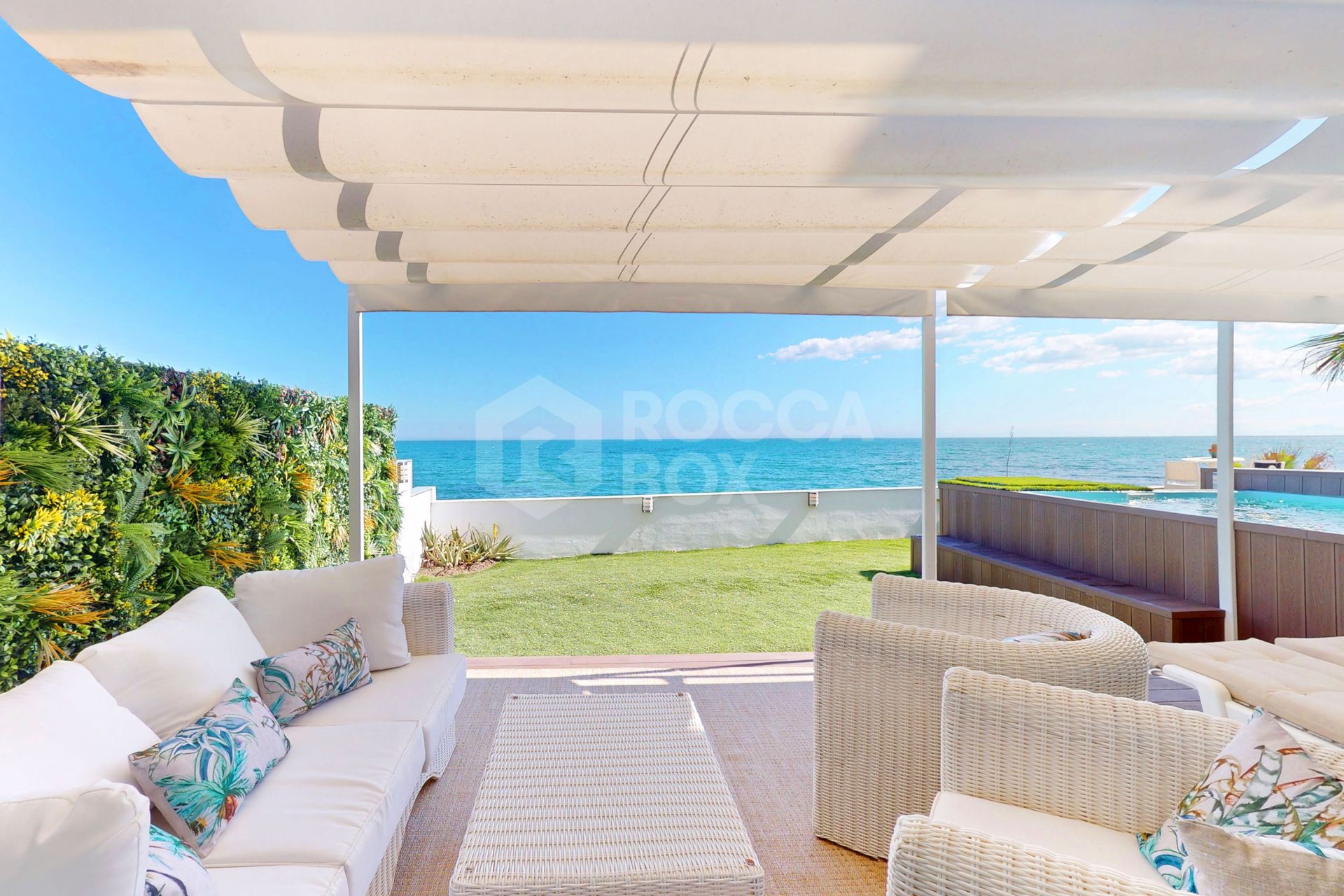 Spectacular Waterfront Duplex with Private Pool & Gardens – Just Steps from the Sea