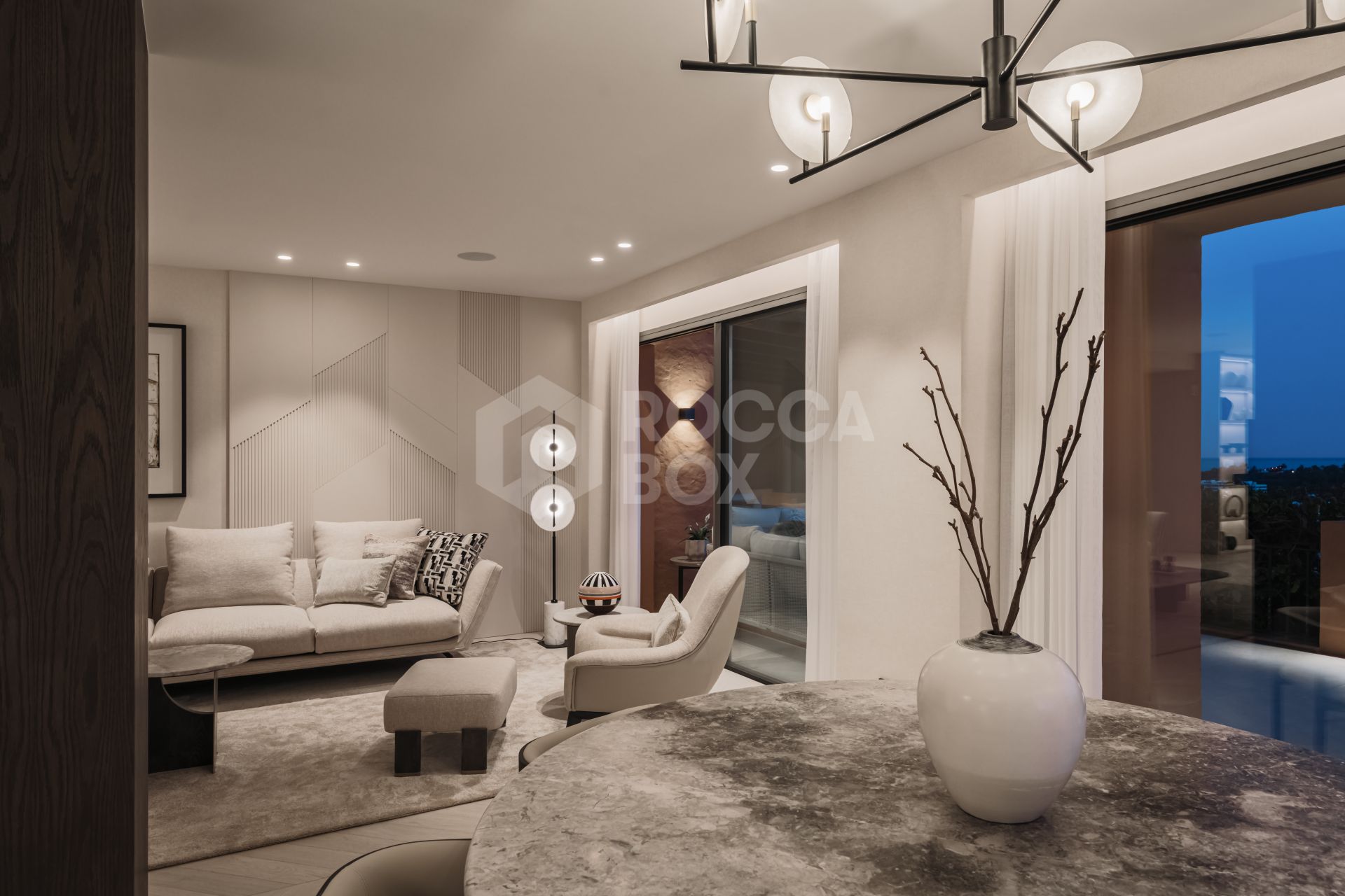 Artful 4-Bedroom Elevated Ground Floor Apartment with Panoramic Sea Views in Les Belvederes, La Cerquilla – Nueva Andalucía
