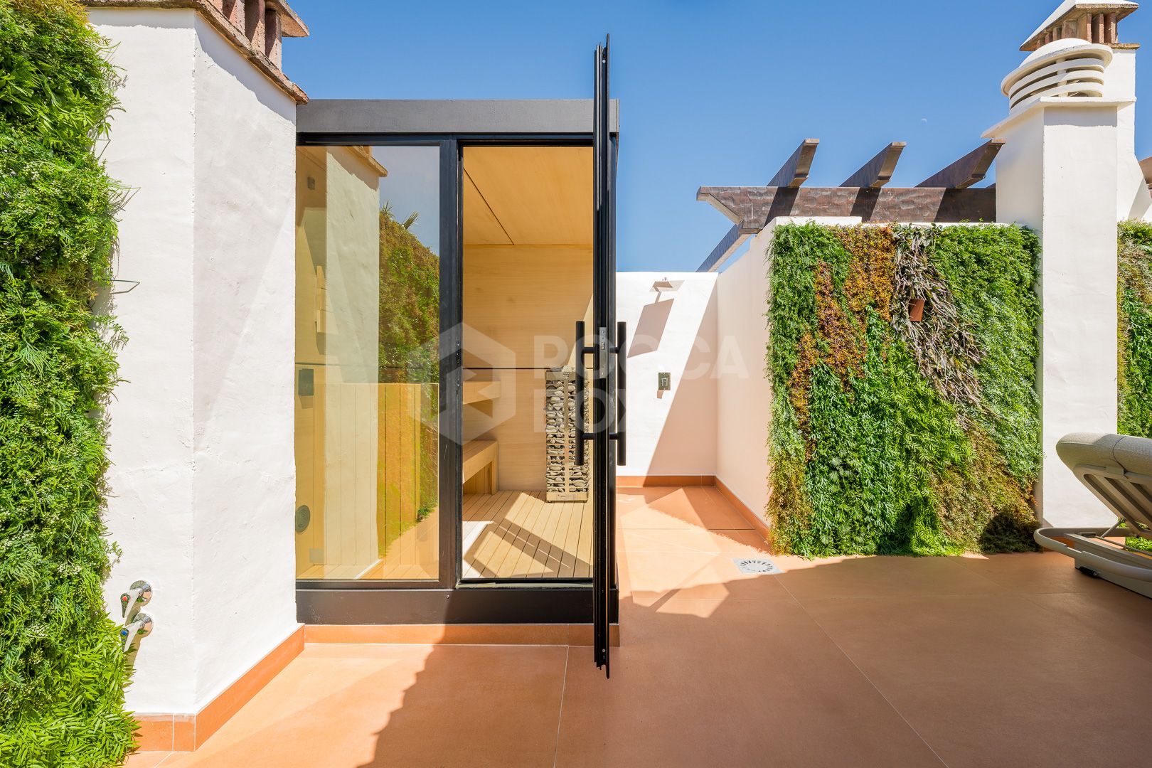 Completely renovated house with unobstructed sea views.