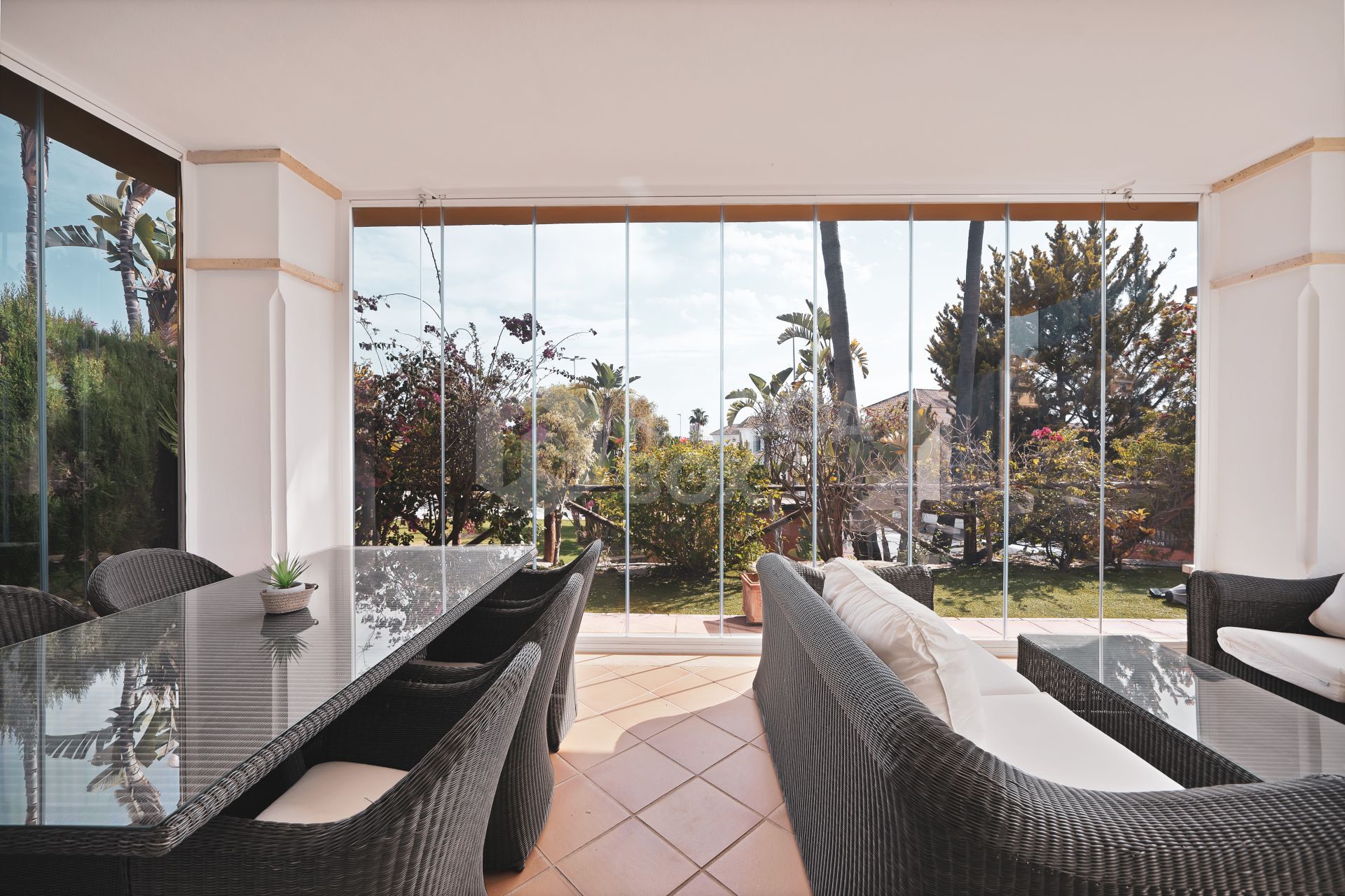 Elegant Semi-Detached Home in Santa Clara Golf – Sea Views, Private Garden & Year-Round Terrace