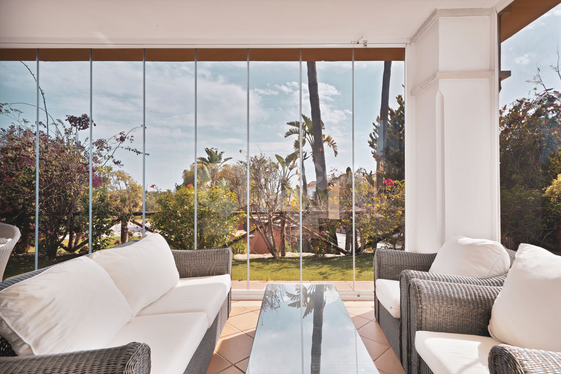 Elegant Semi-Detached Home in Santa Clara Golf – Sea Views, Private Garden & Year-Round Terrace