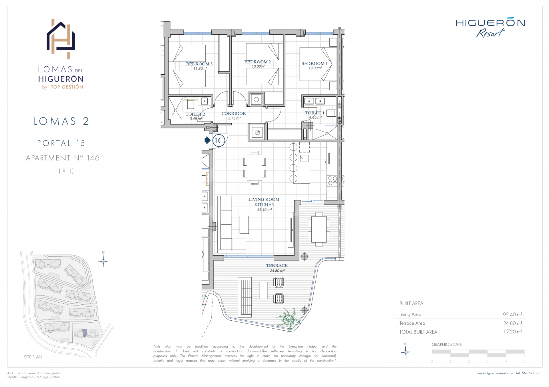 Exquisite 3-Bedroom, 2-Bathroom Apartment in Las Lomas del Higuerón