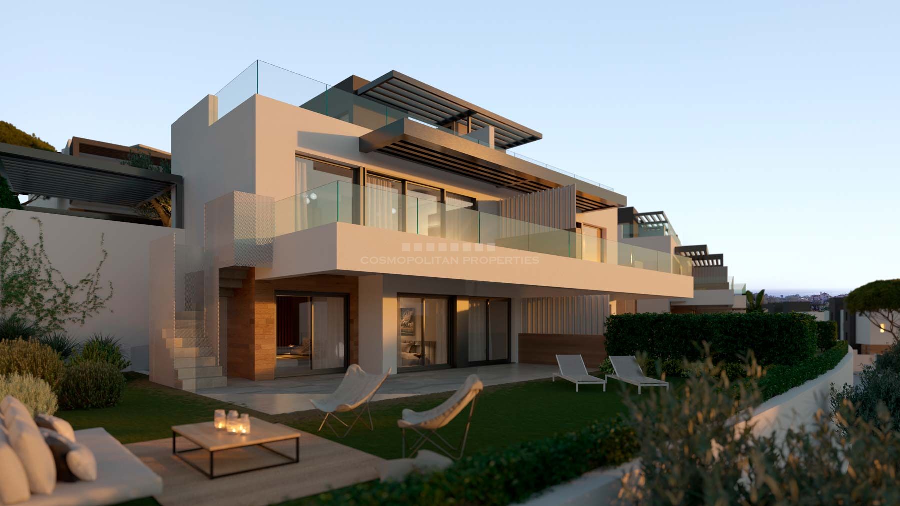 50 semi-detached villas on the first line of golf, next to the Atalaya Golf Country Club.