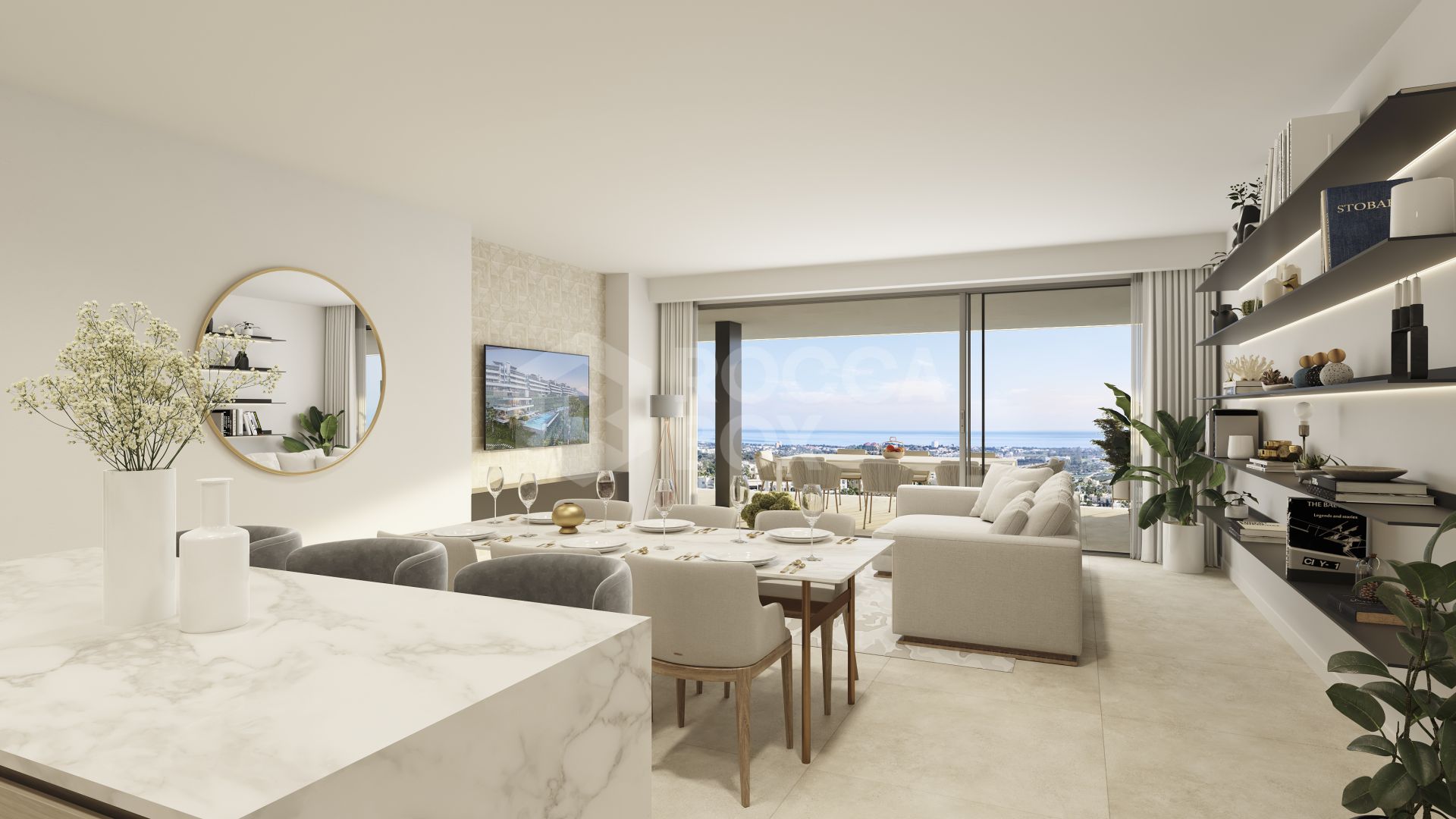 CONSTRUCTION STARTED!!! Newly built 3 bedroom flat with panoramic sea views at TIARA, on the Golf Valley