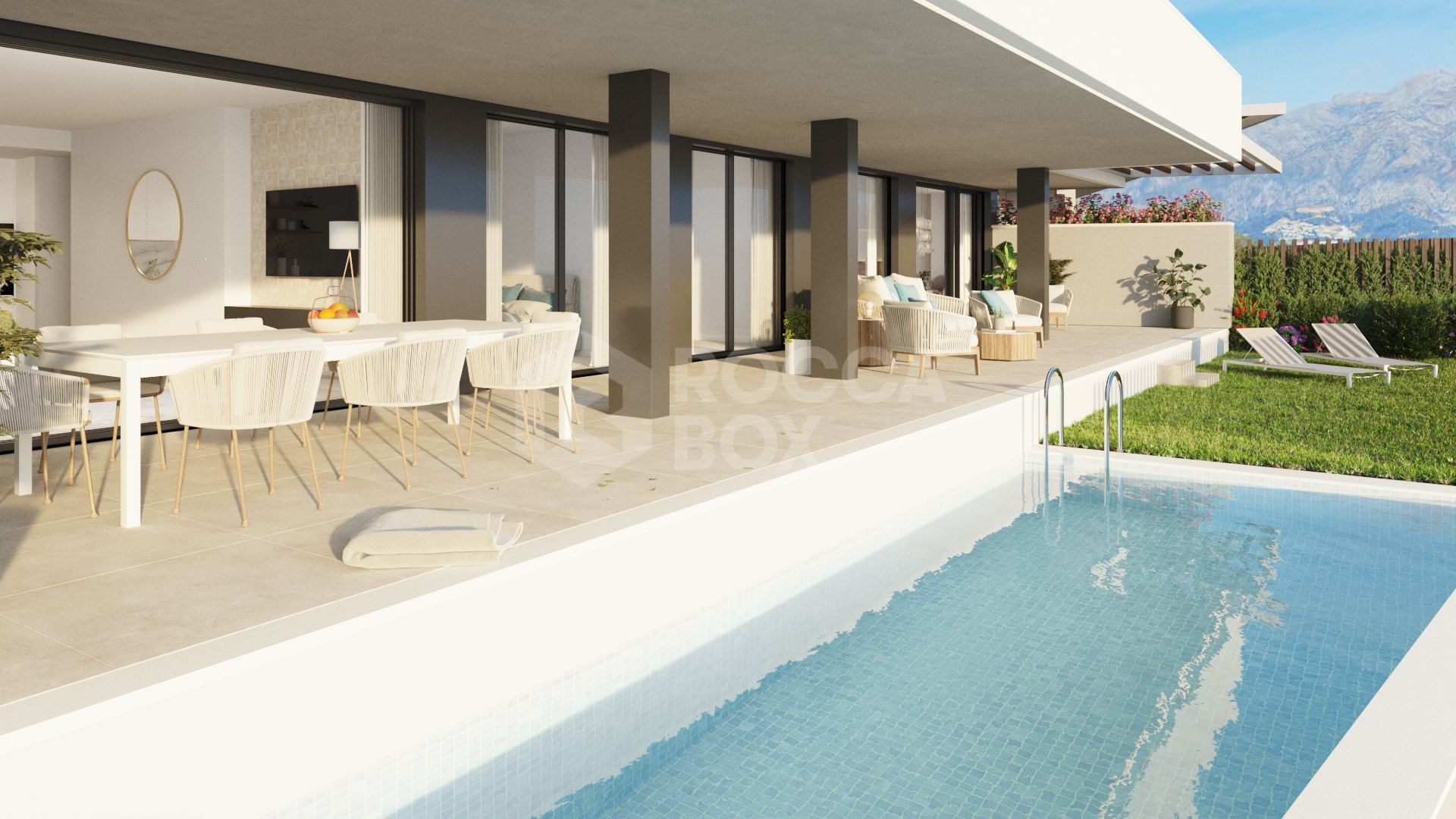 CONSTRUCTION STARTED!!! Newly built 3 bedroom flat with panoramic sea views at TIARA, on the Golf Valley