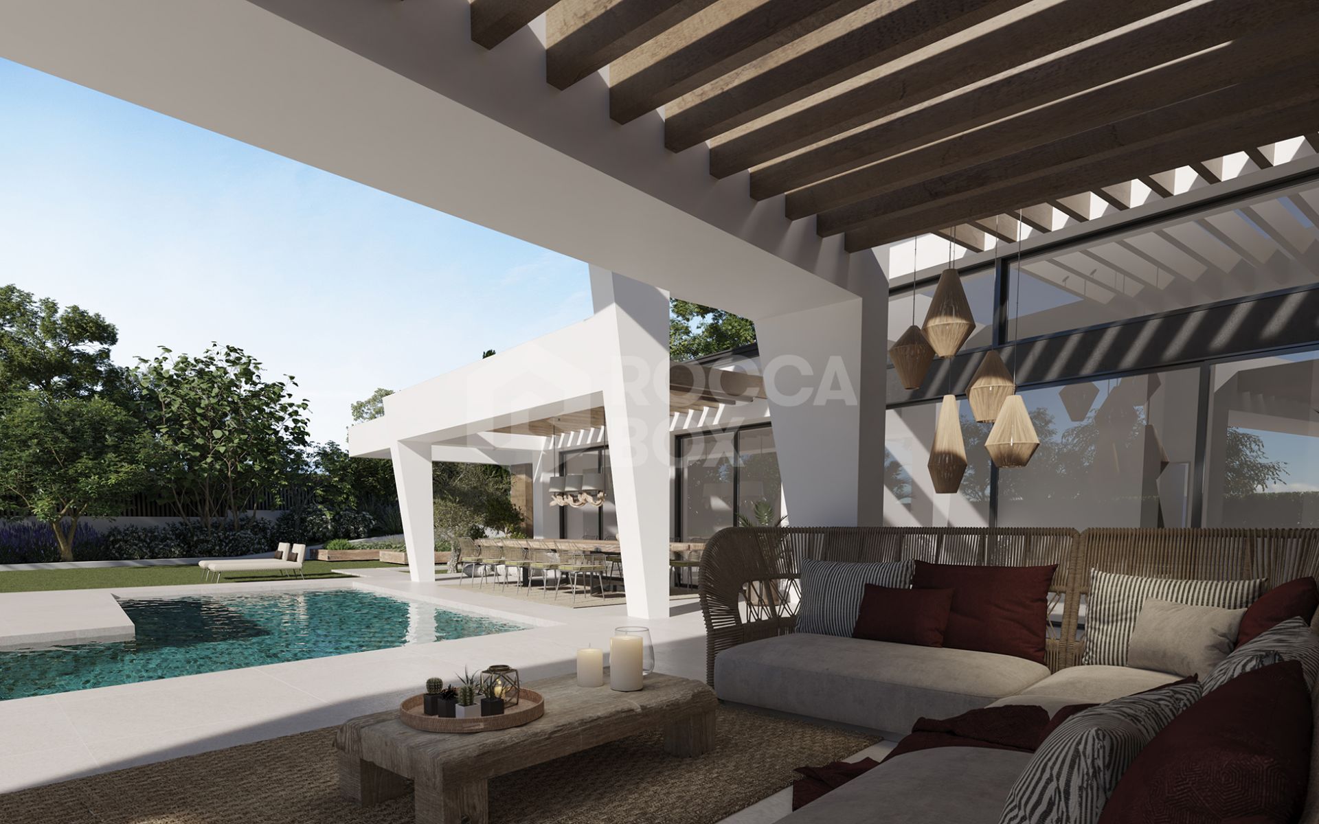 Three unique villas built on one level