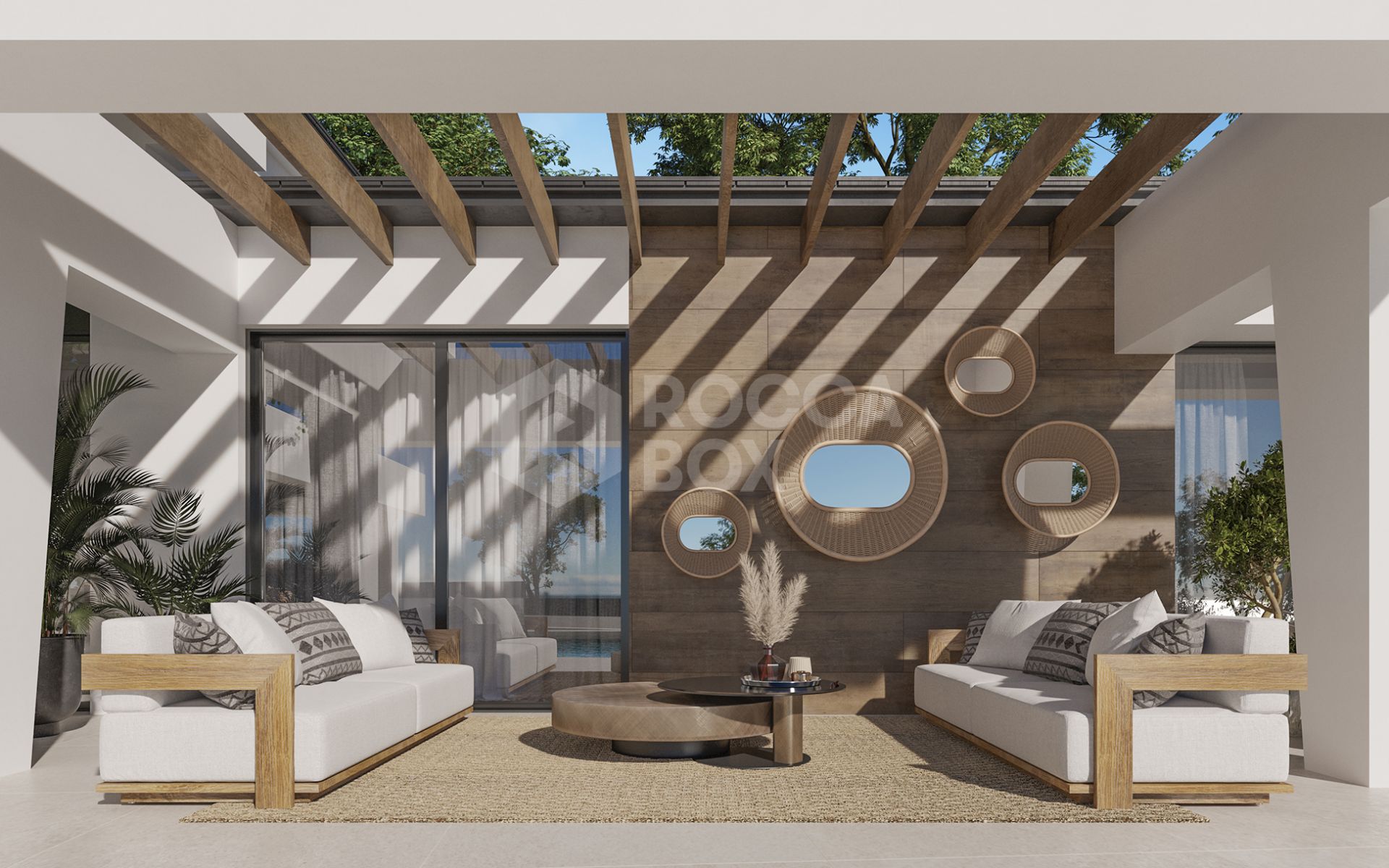 Three unique villas built on one level