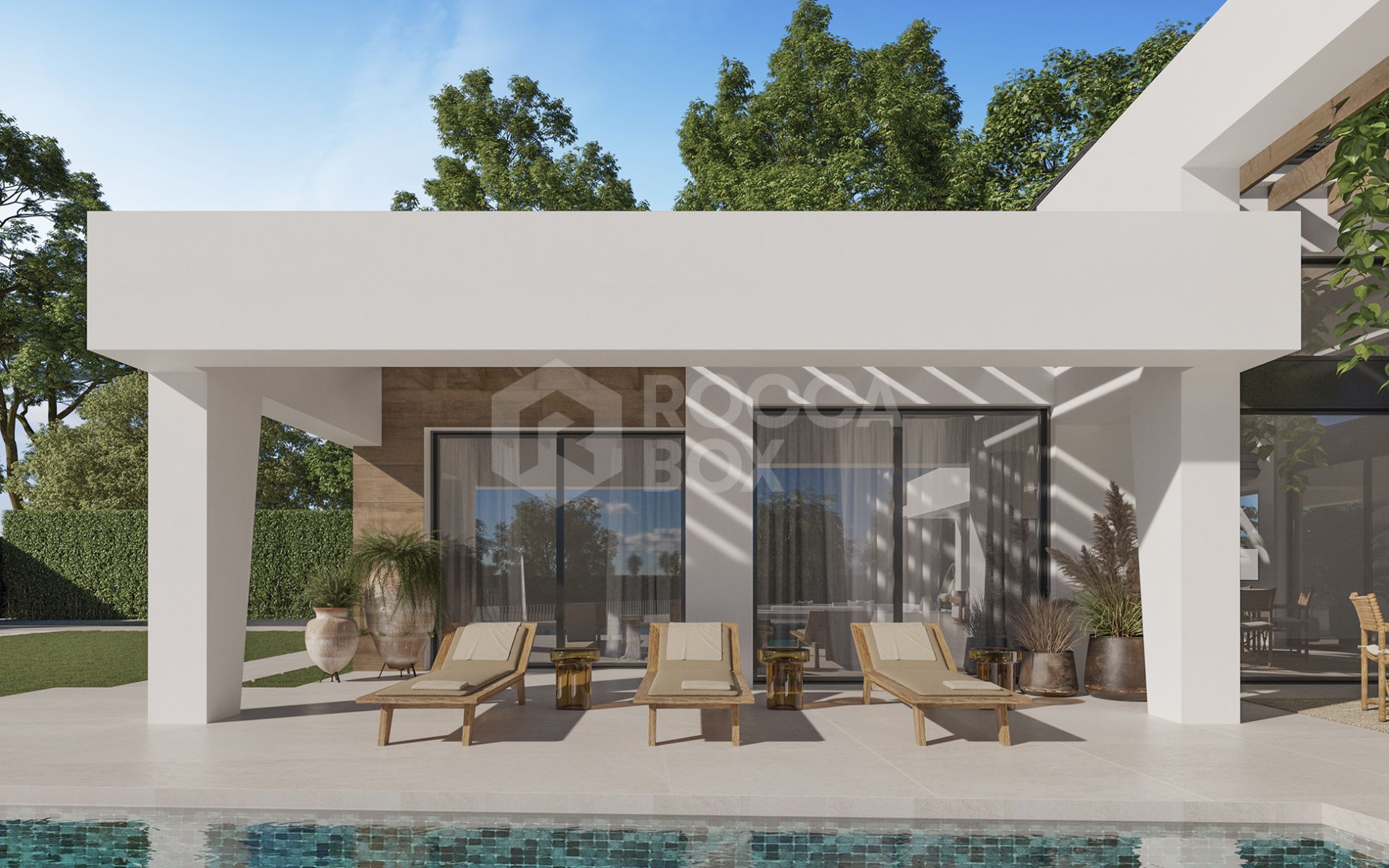 Three unique villas built on one level