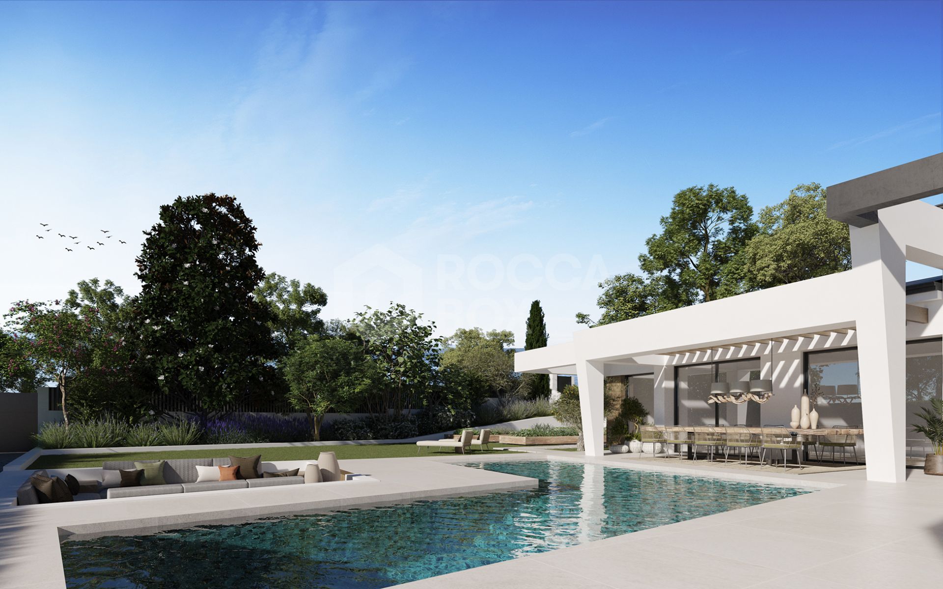 Three unique villas built on one level