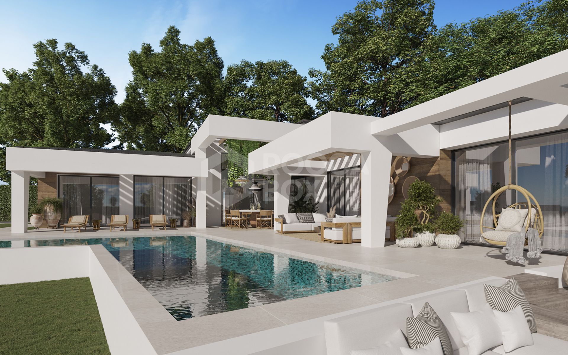 Three unique villas built on one level