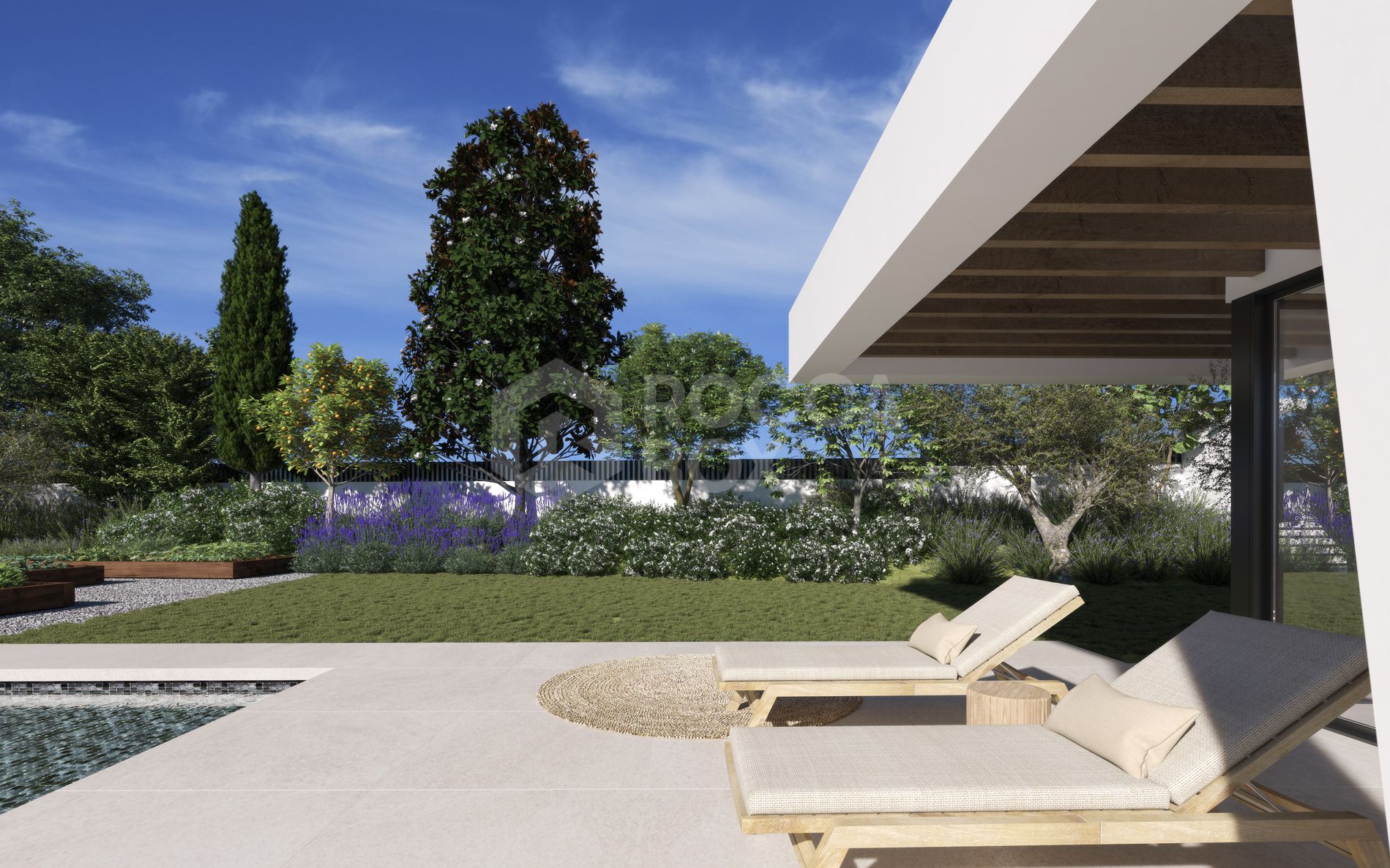Three unique villas built on one level