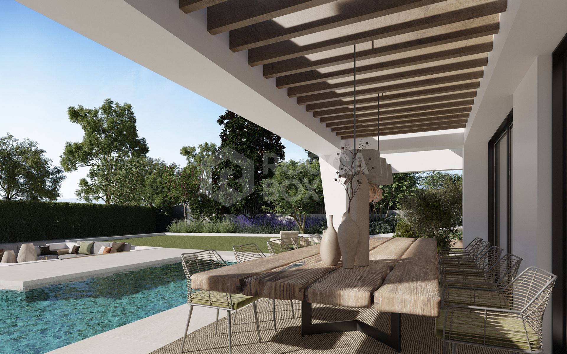Three unique villas built on one level