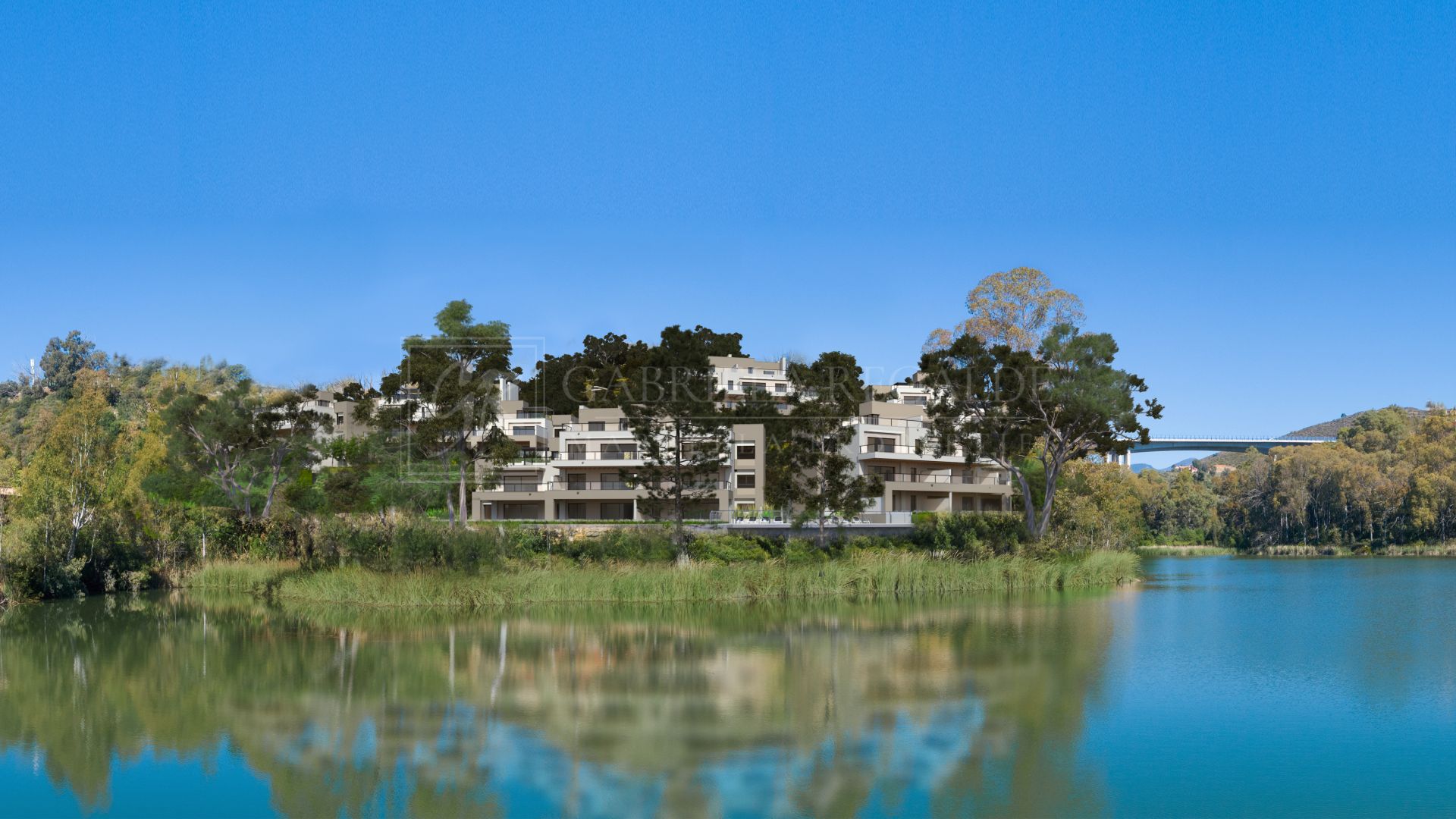 Sofisticada nueva urbanización frente al lago integrada con el entorno natural