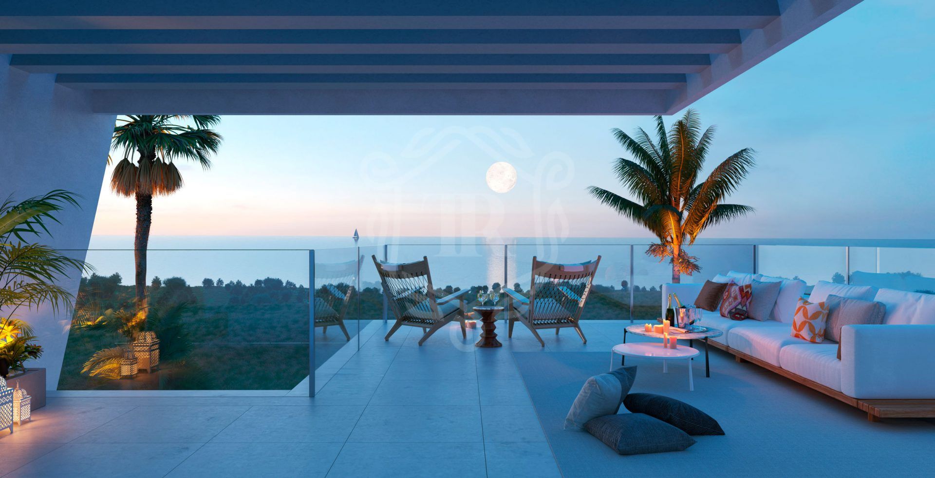 Casa adosada de estilo a contemporáneo con espectaculares vistas al mar