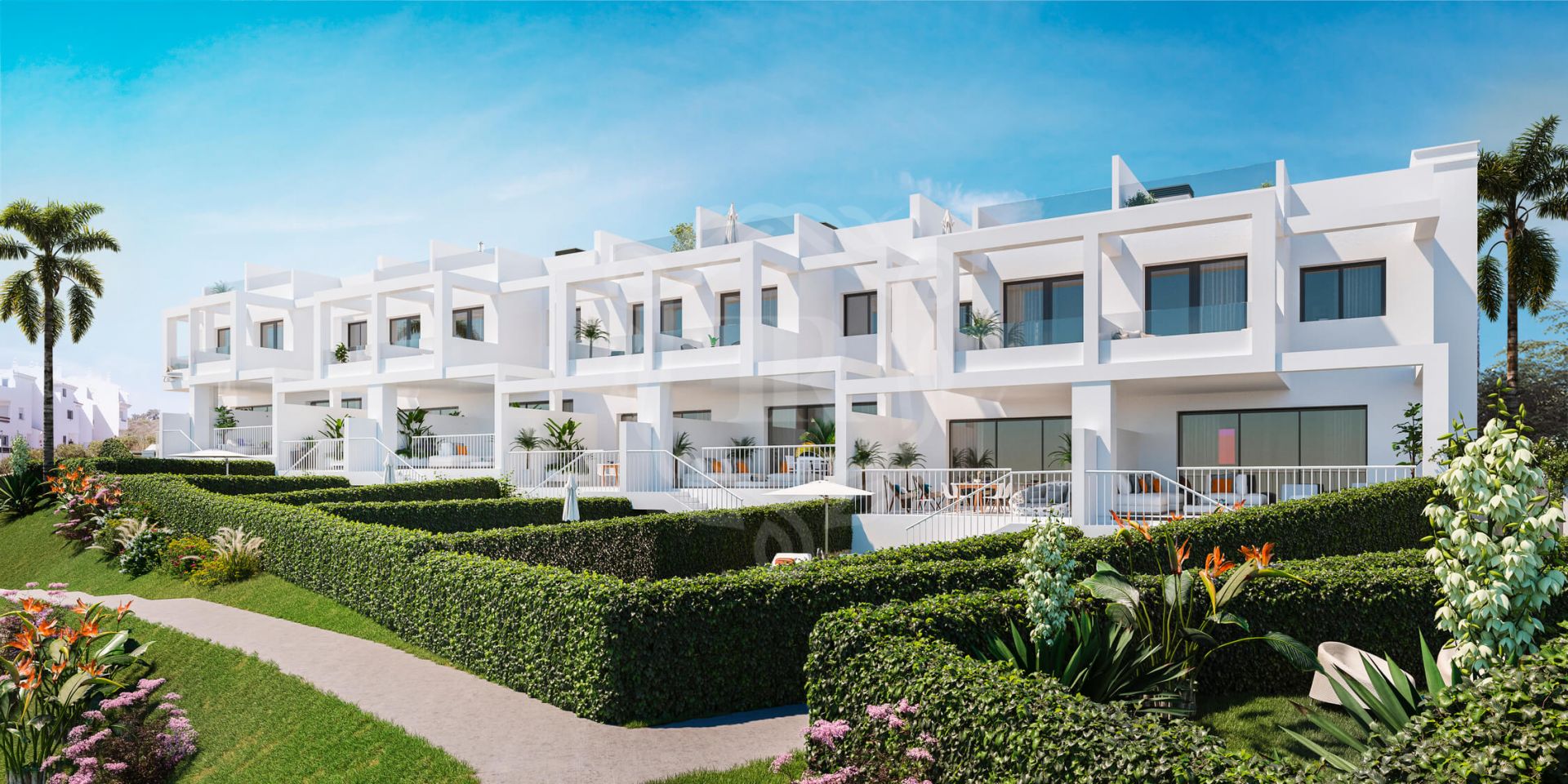 Golden View II, contemporary style townhouses in Manilva